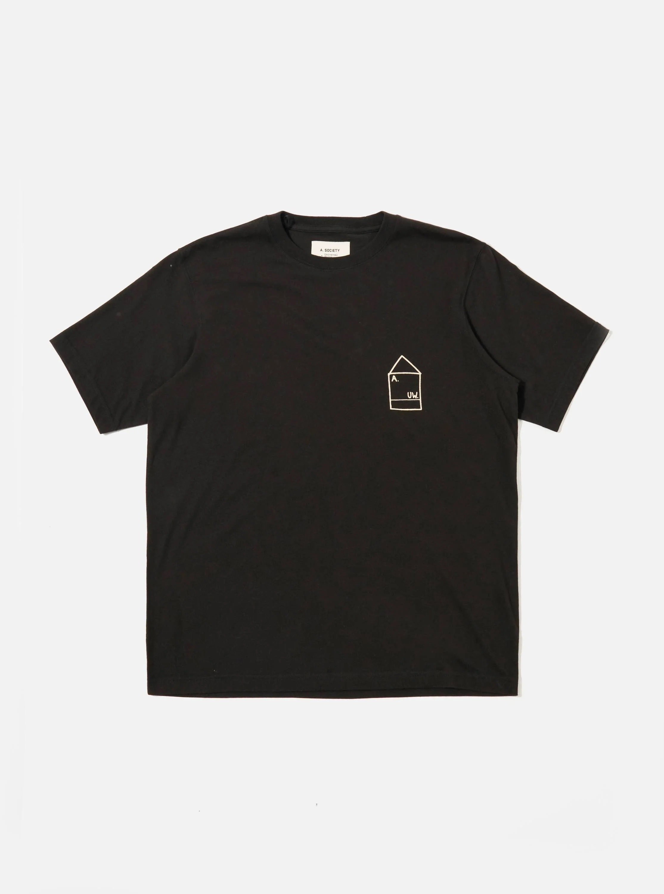 A. SOCIETY x Universal Works Black Single Jersey Print Tee - Image 3
