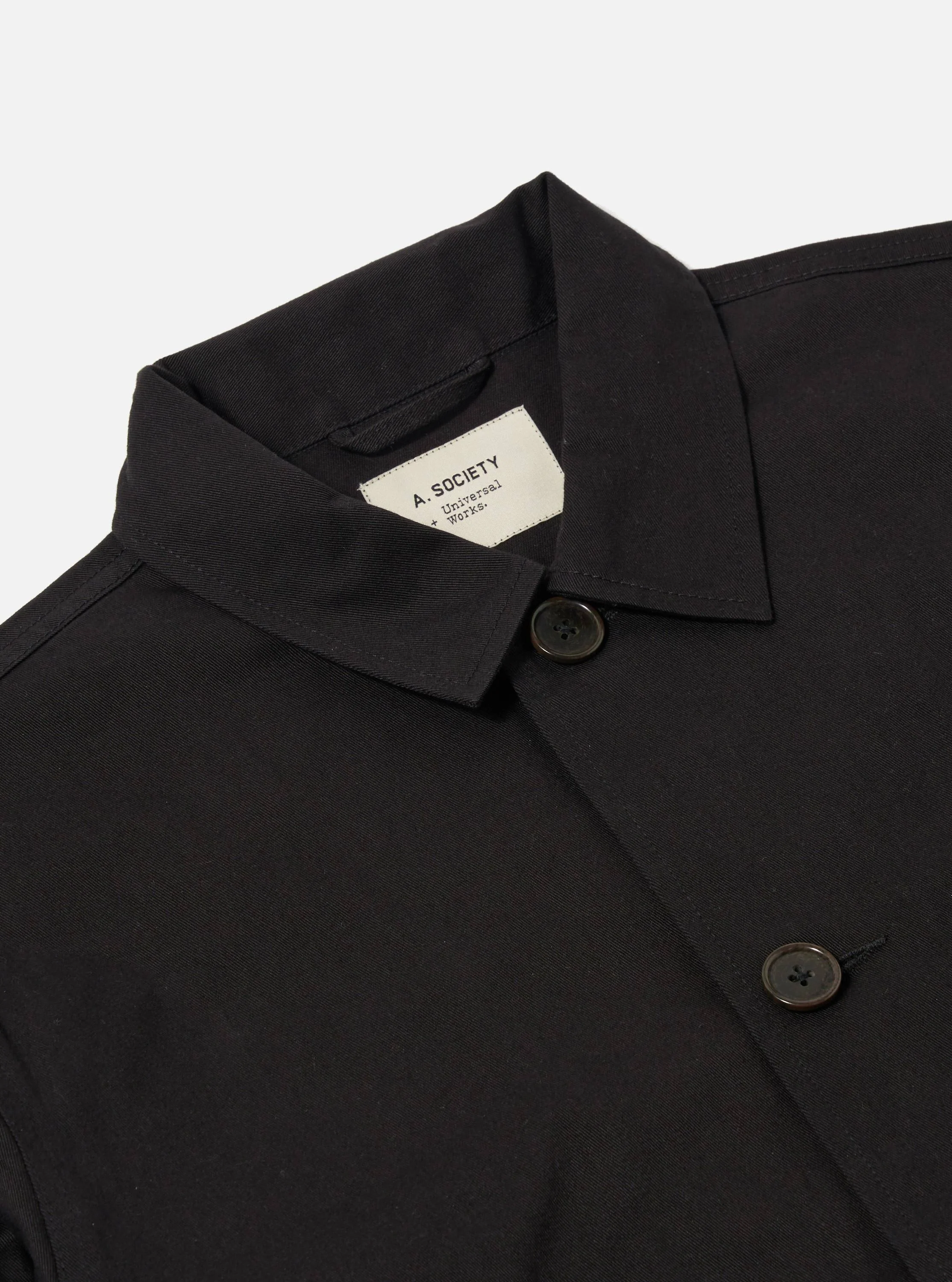 A. SOCIETY x Universal Works Black Twill Starline Jacket - Image 4