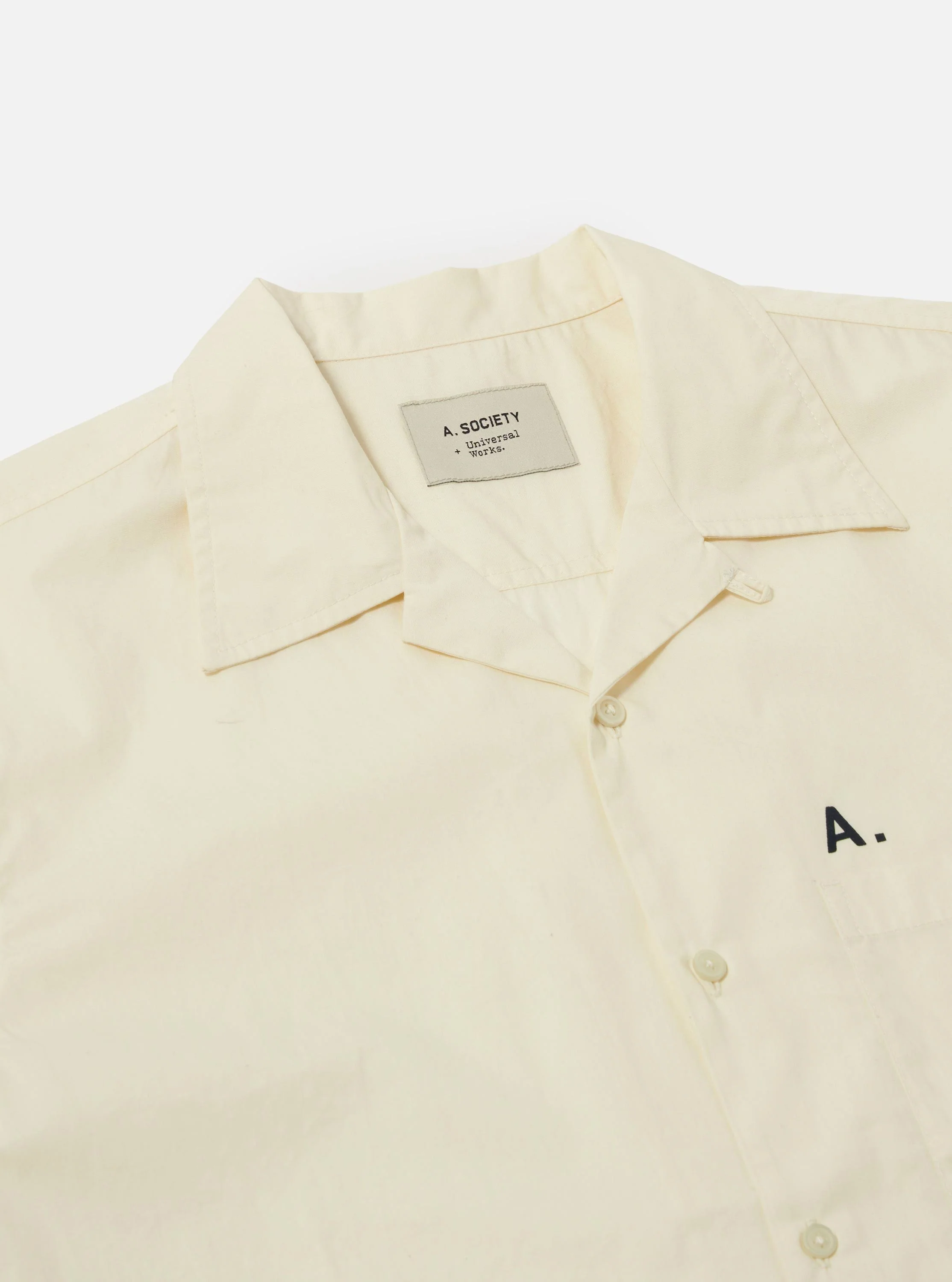 A. SOCIETY x Universal Works Ecru Broadcloth Camp Shirt - Image 4