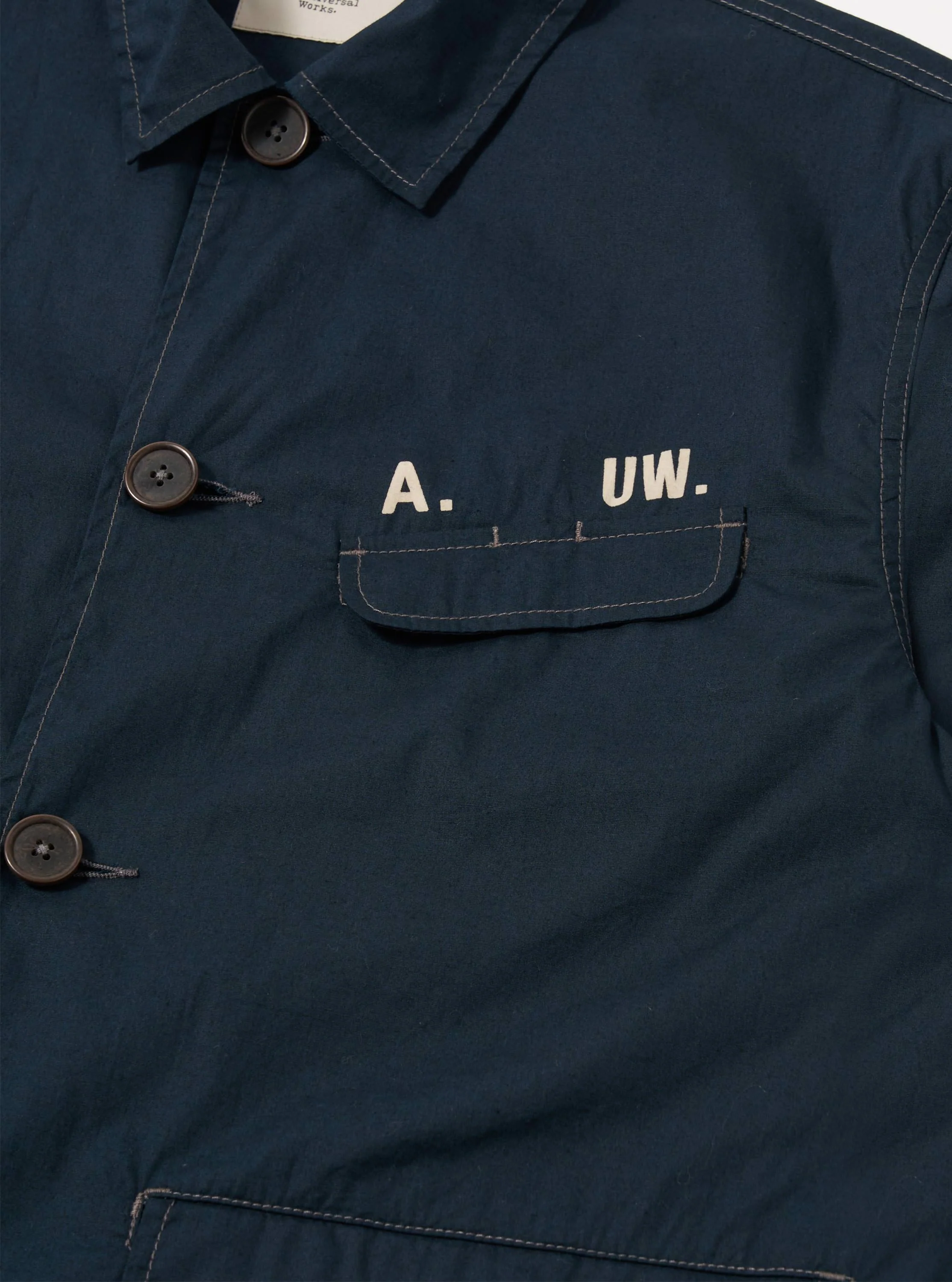 A. SOCIETY x Universal Works Navy Broadcloth Starline Jacket - Image 5