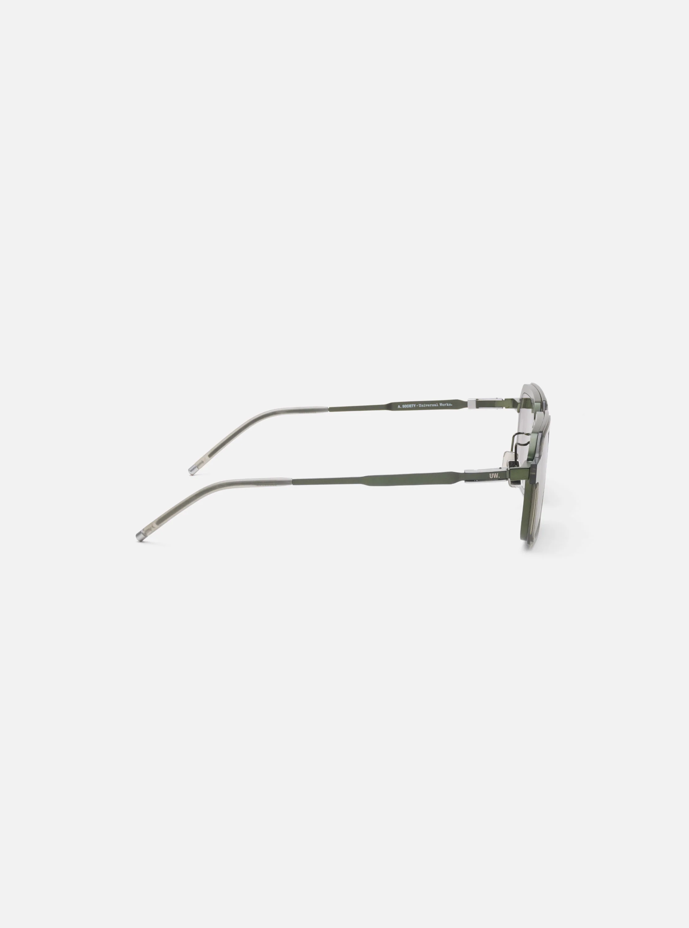 A. SOCIETY x Universal Works Olive/Green Kowloon Eyewear - Image 4