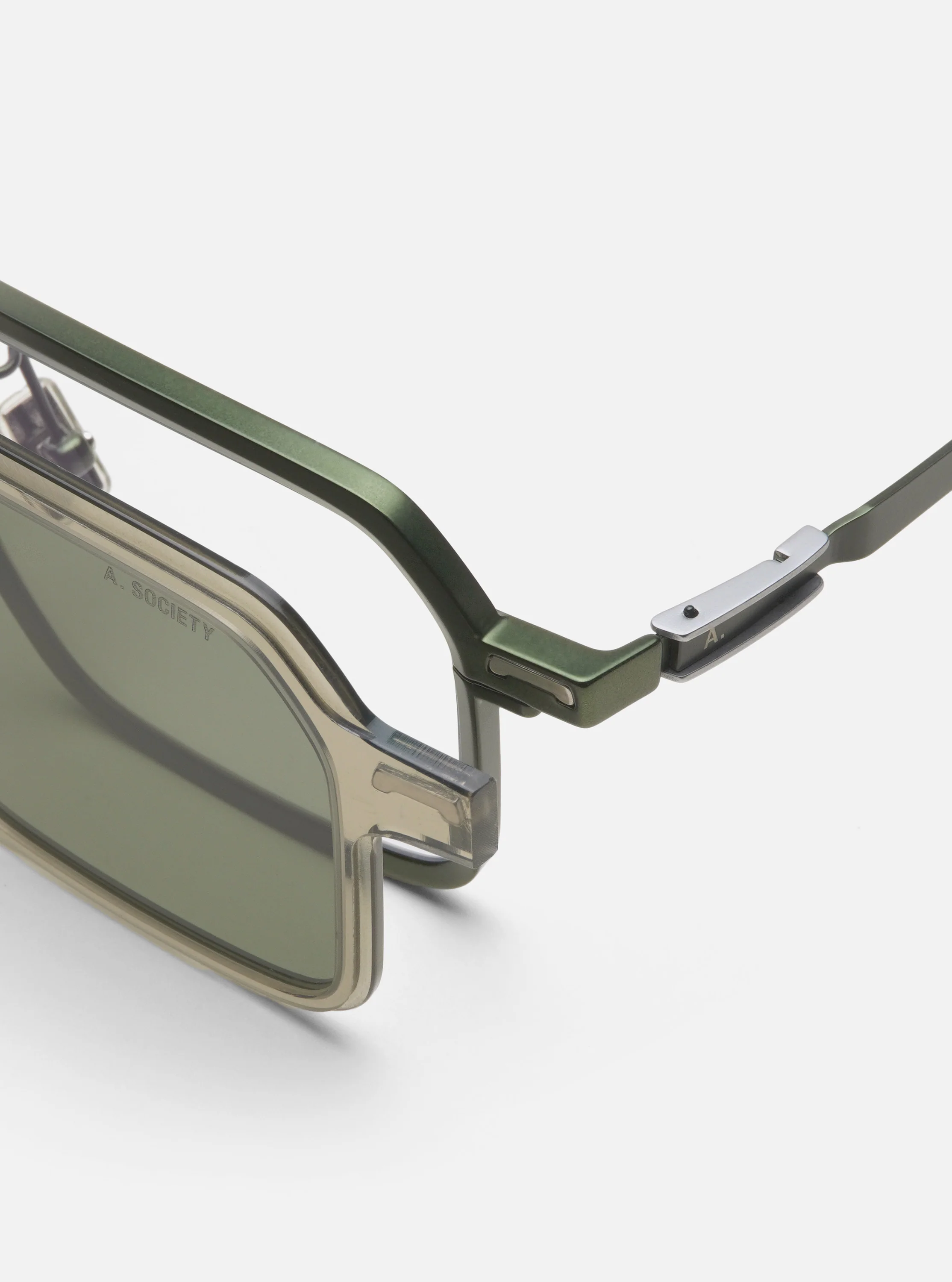 A. SOCIETY x Universal Works Olive/Green Kowloon Eyewear - Image 6