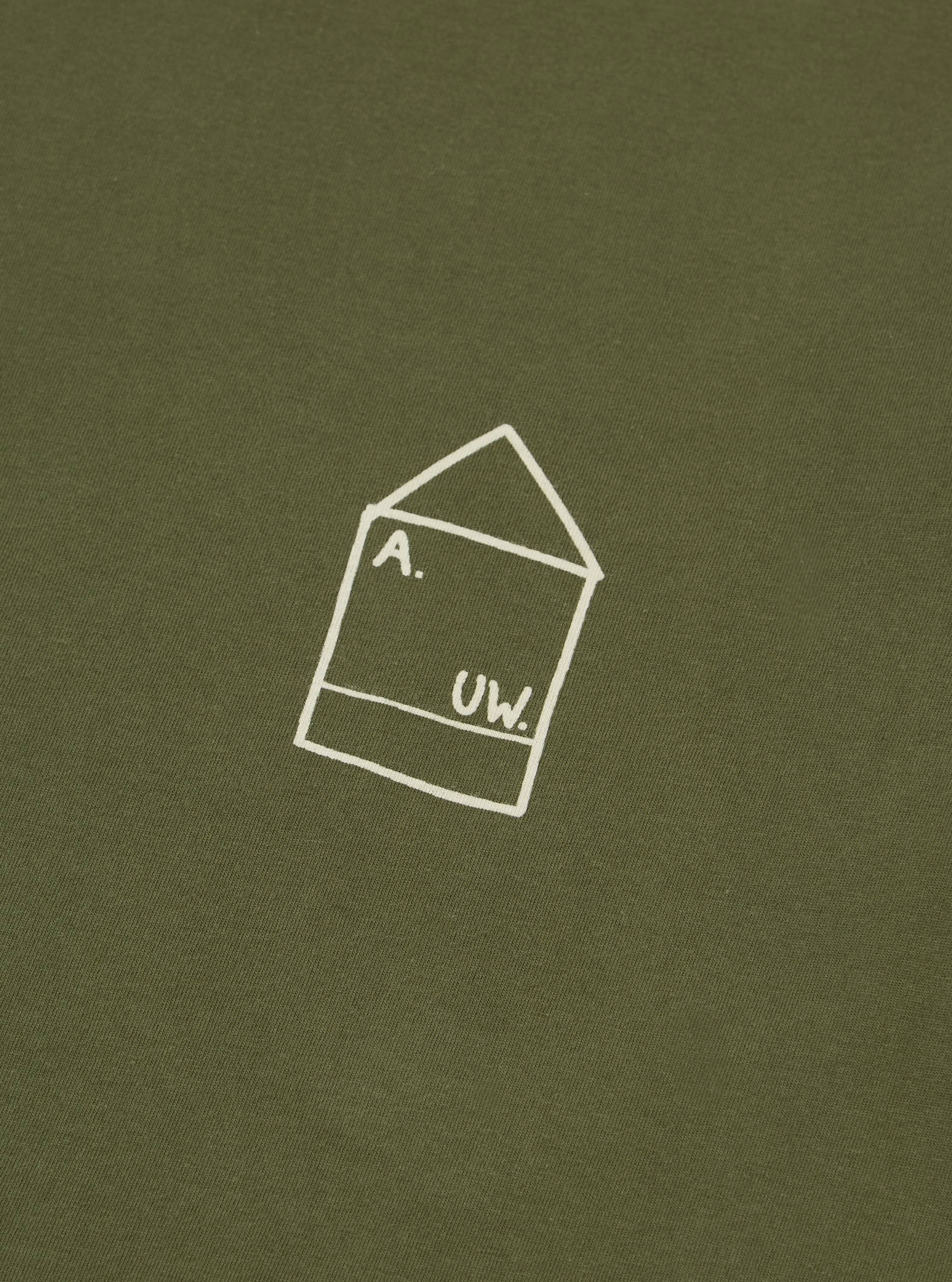 A. SOCIETY x Universal Works Olive Single Jersey Print Tee - Image 6