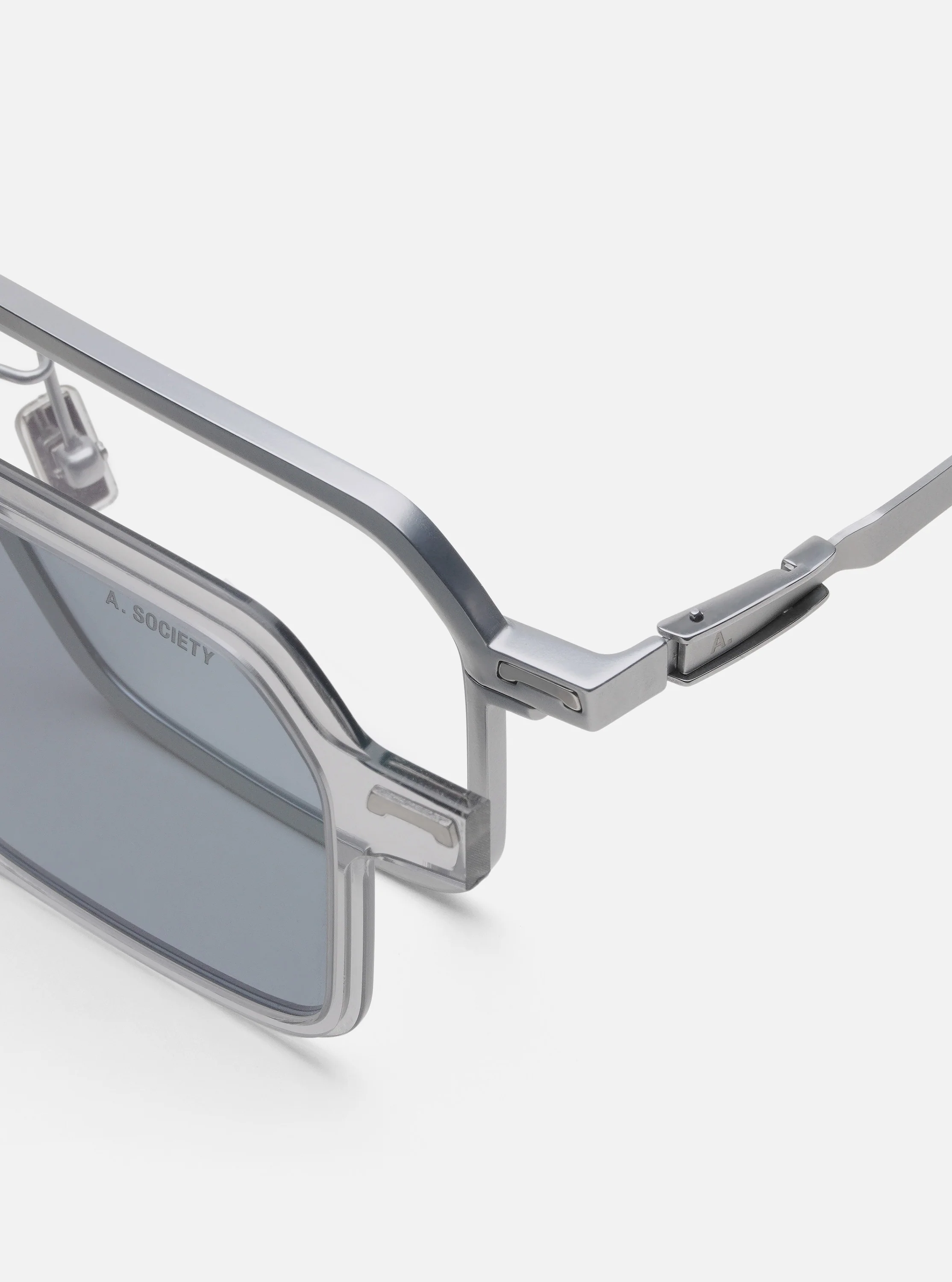 A. SOCIETY x Universal Works Silver/Grey Kowloon Eyewear - Image 6