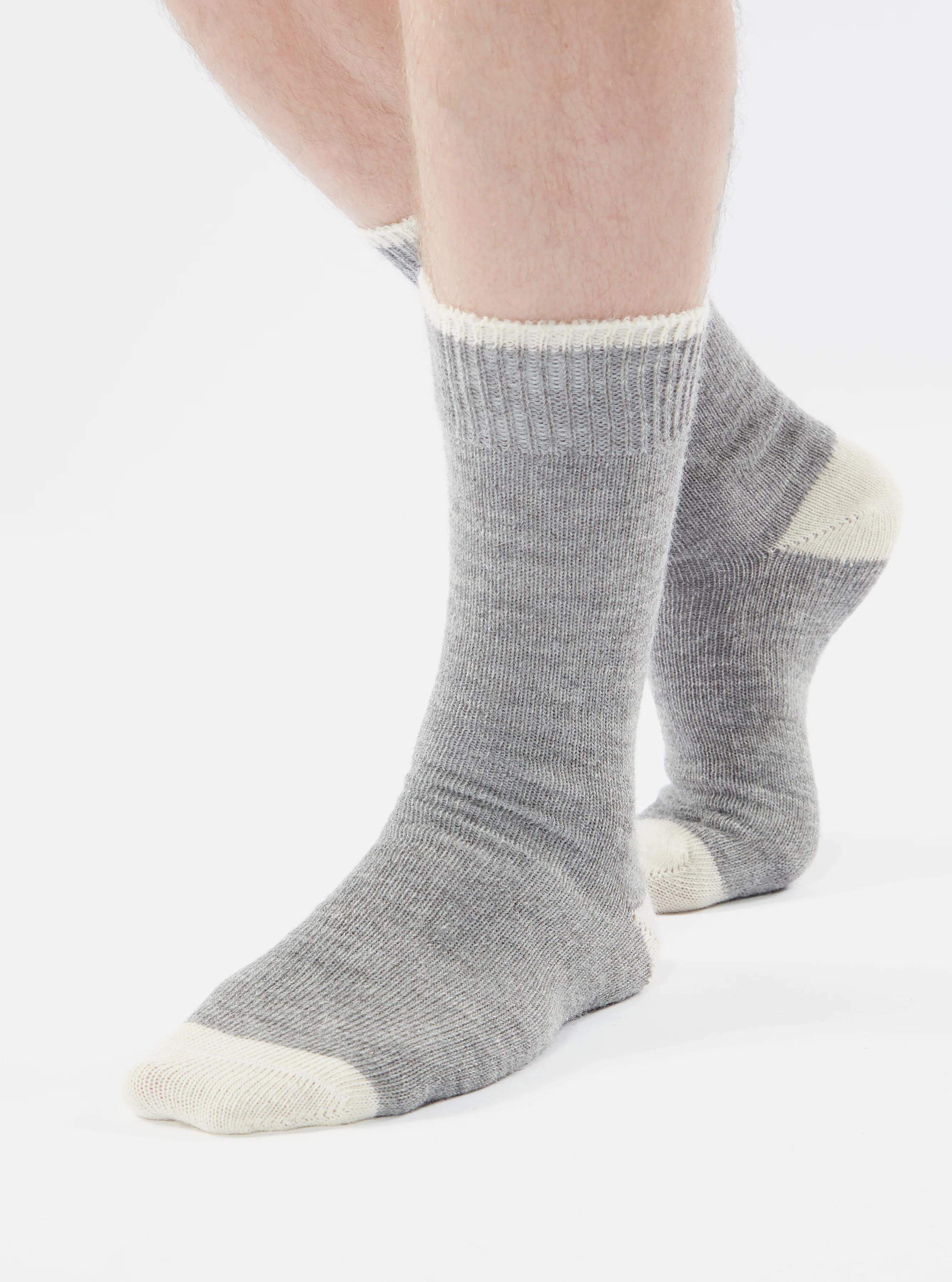 Grey Marl Alpaca Wool Alpaca Sock - Image 3