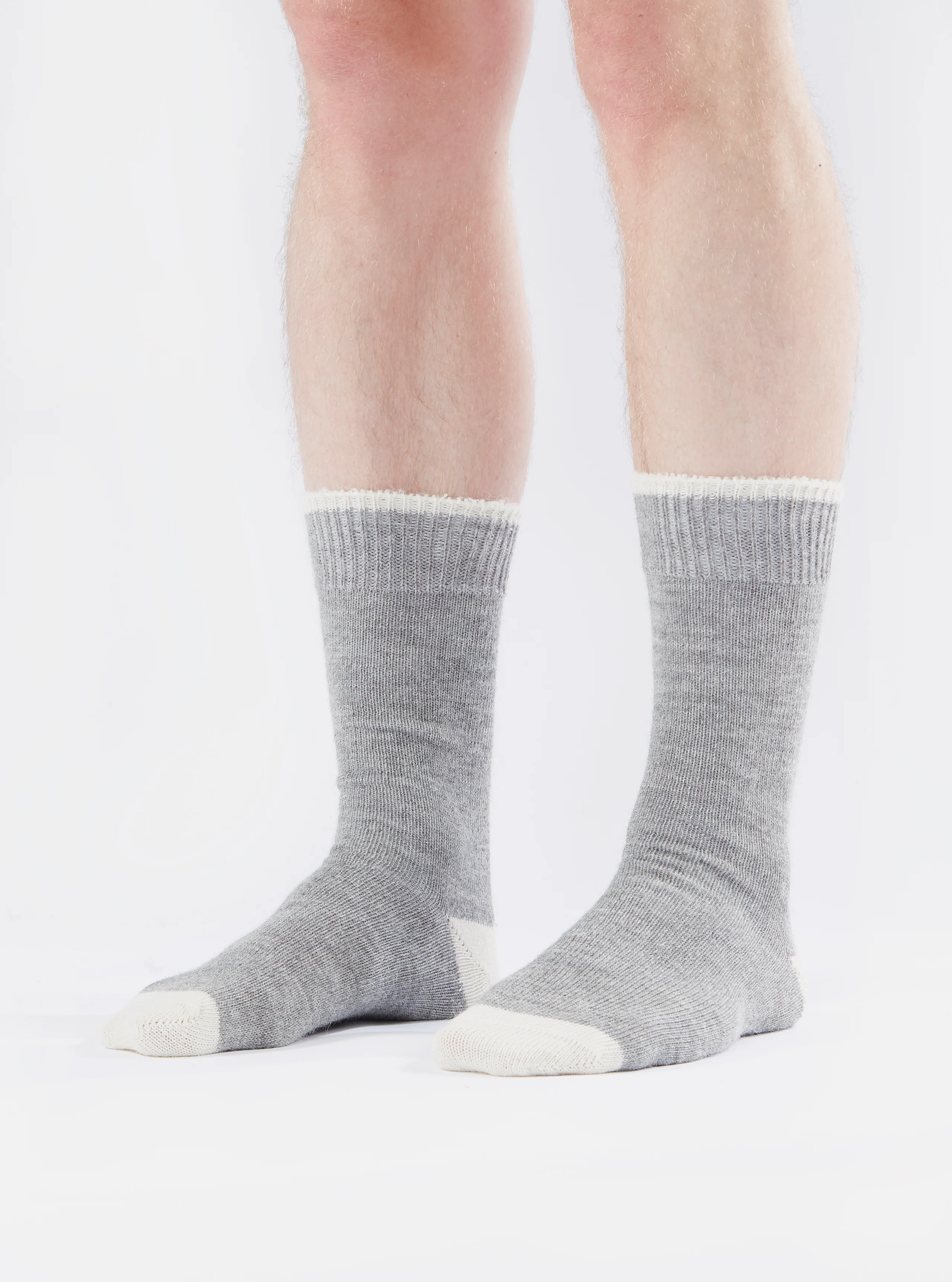 Grey Marl Alpaca Wool Alpaca Sock - Image 4
