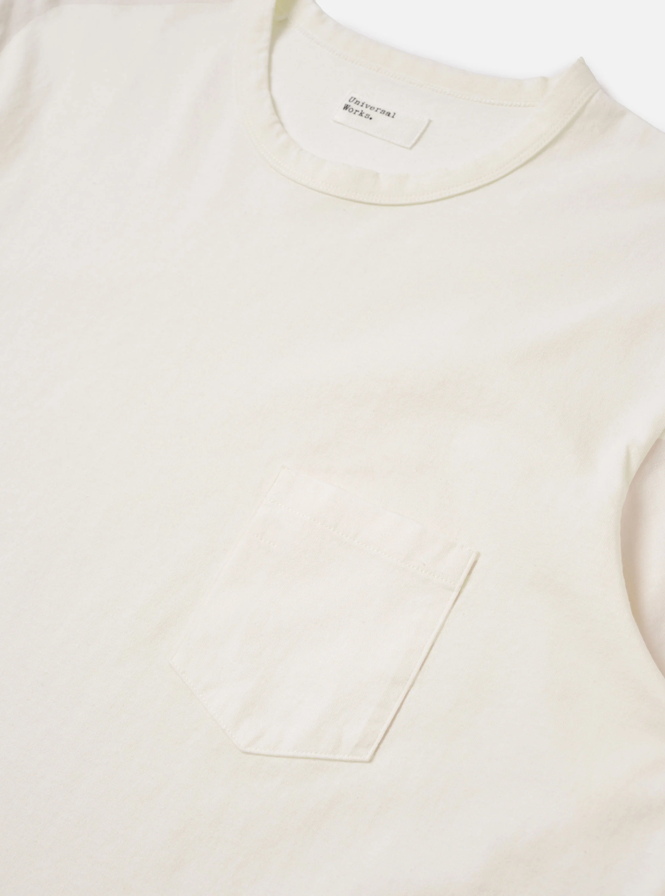 Antique White Recycled/Bio Jersey Core Pocket Tee - Image 6