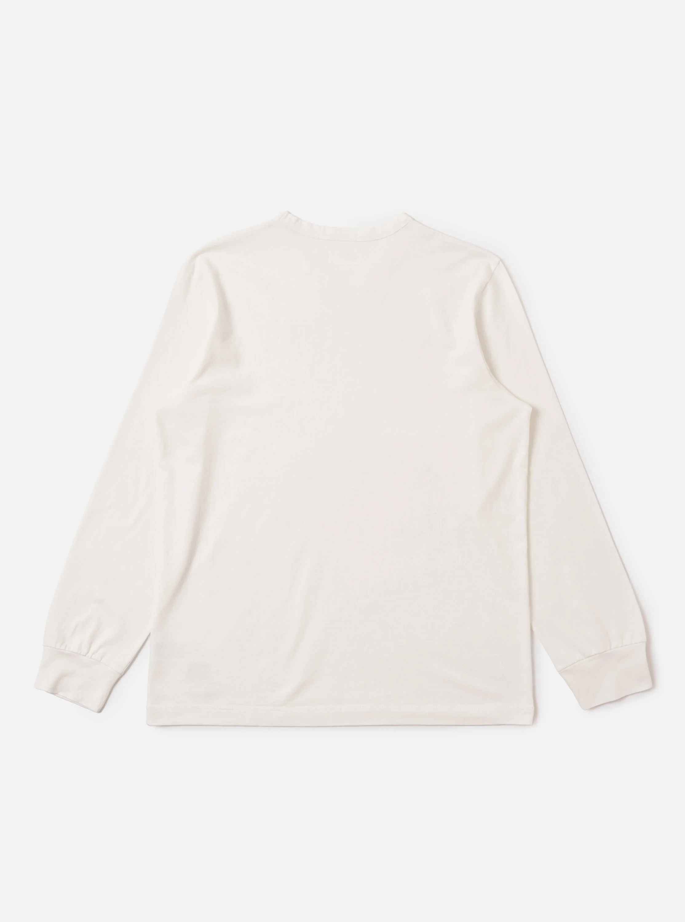 Antique White Recycled/Bio Jersey Henry L/S Tee - Image 5