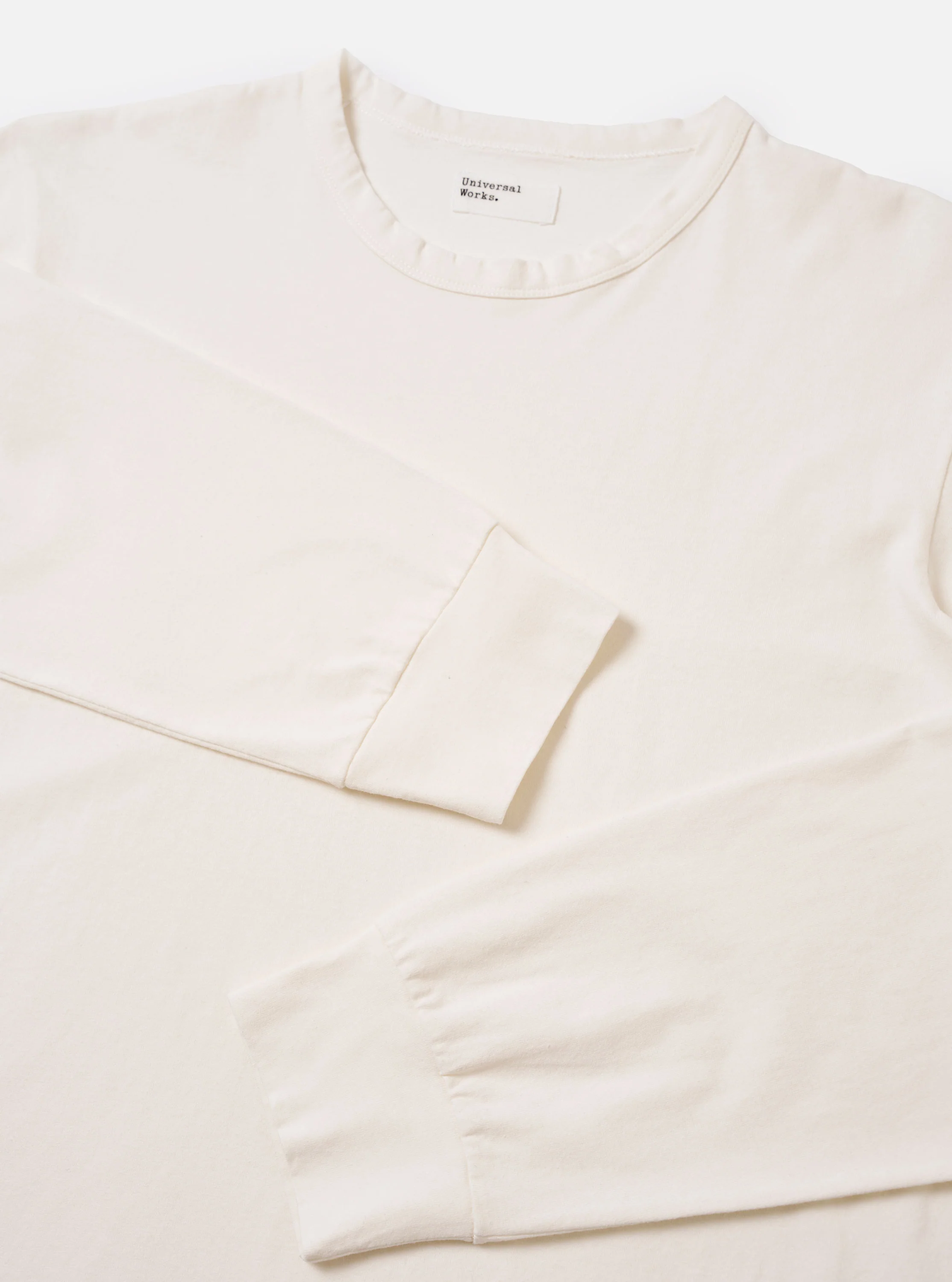 Antique White Recycled/Bio Jersey Henry L/S Tee - Image 6