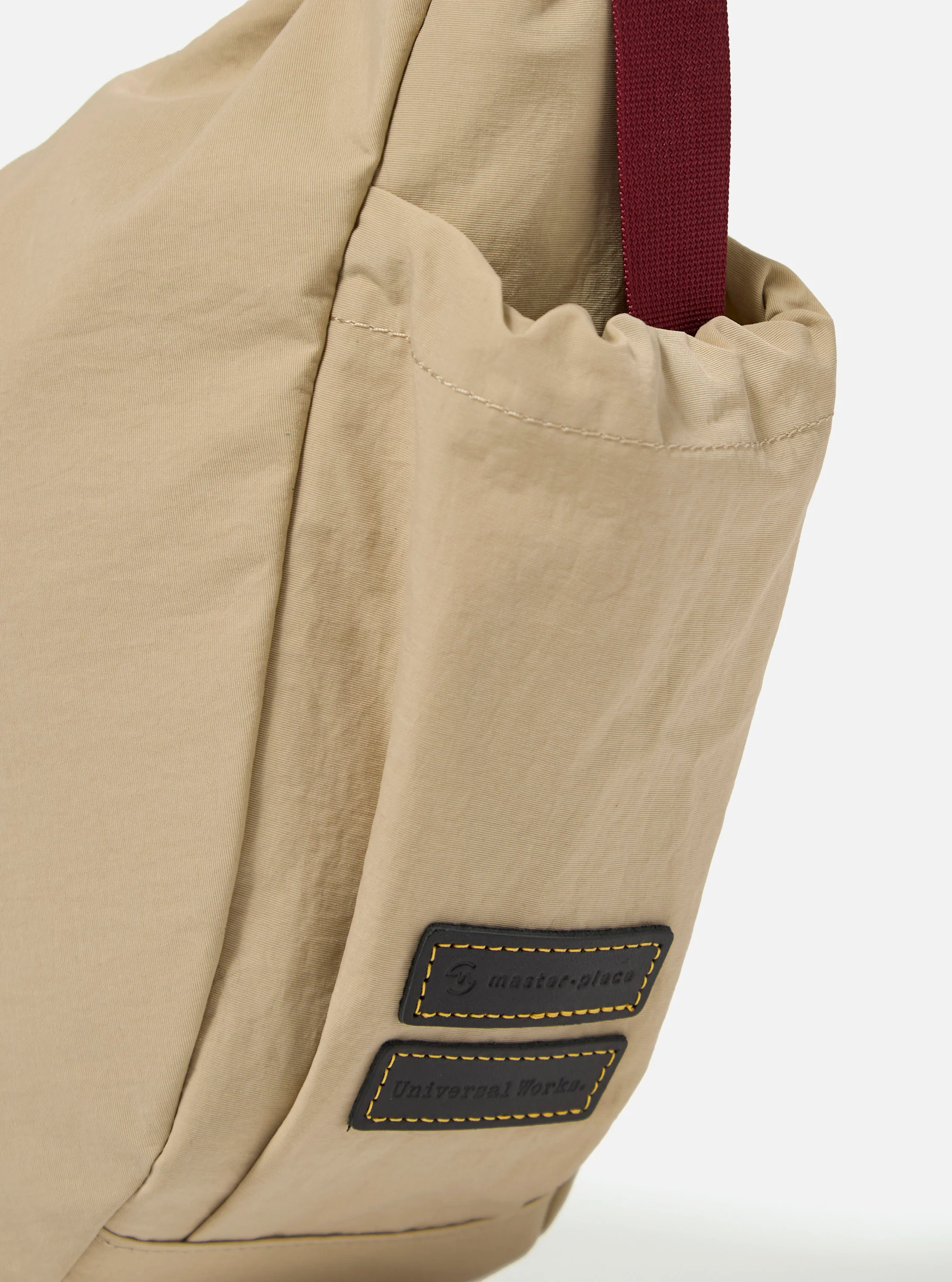 master-piece x Universal Works Beige Medium Canvas Shoulder Bag - Image 3