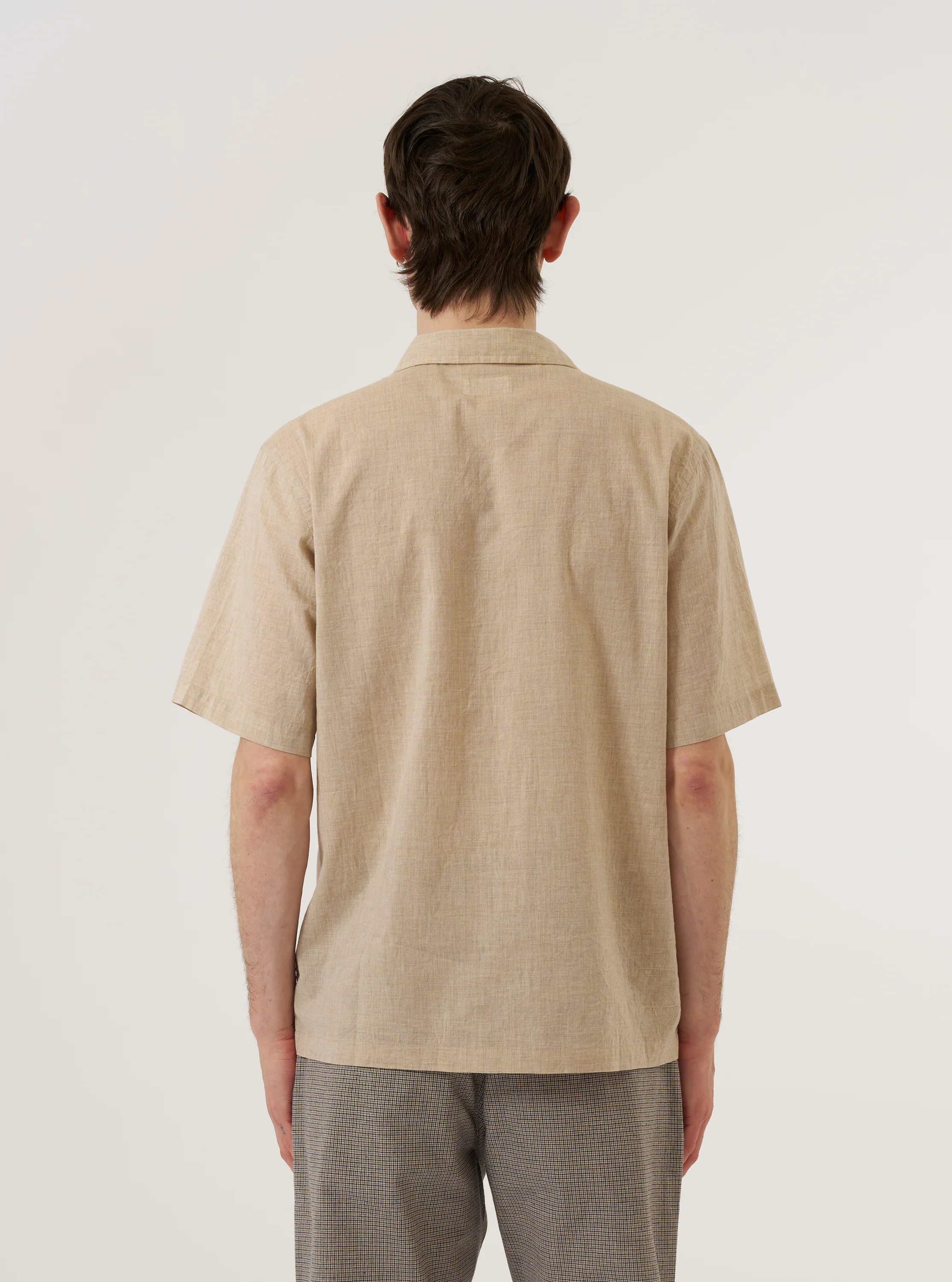 Beige Fine Organic Cotton Sal Road Shirt - Image 3