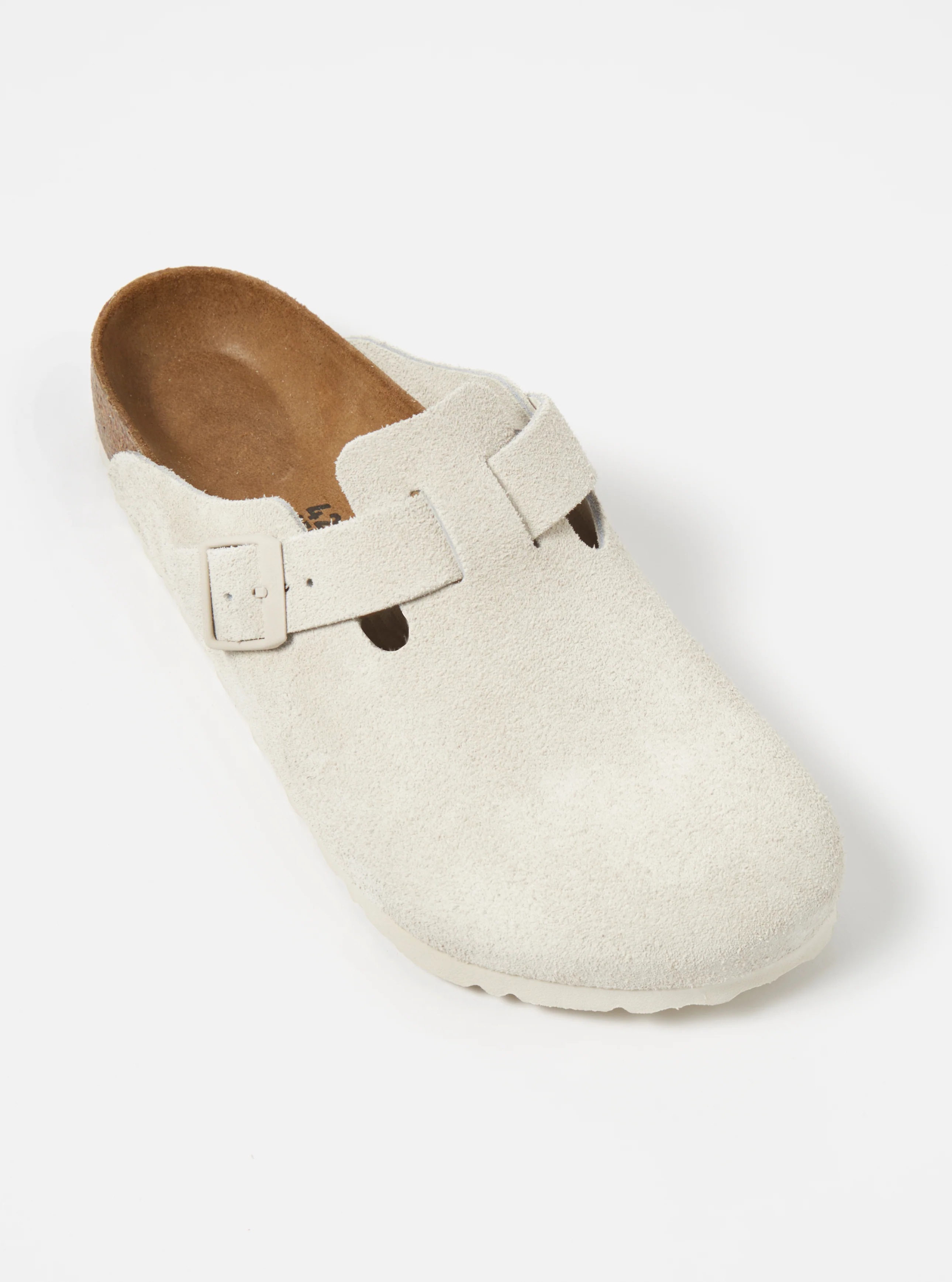 Birkenstock Antique White Suede Boston - Image 3