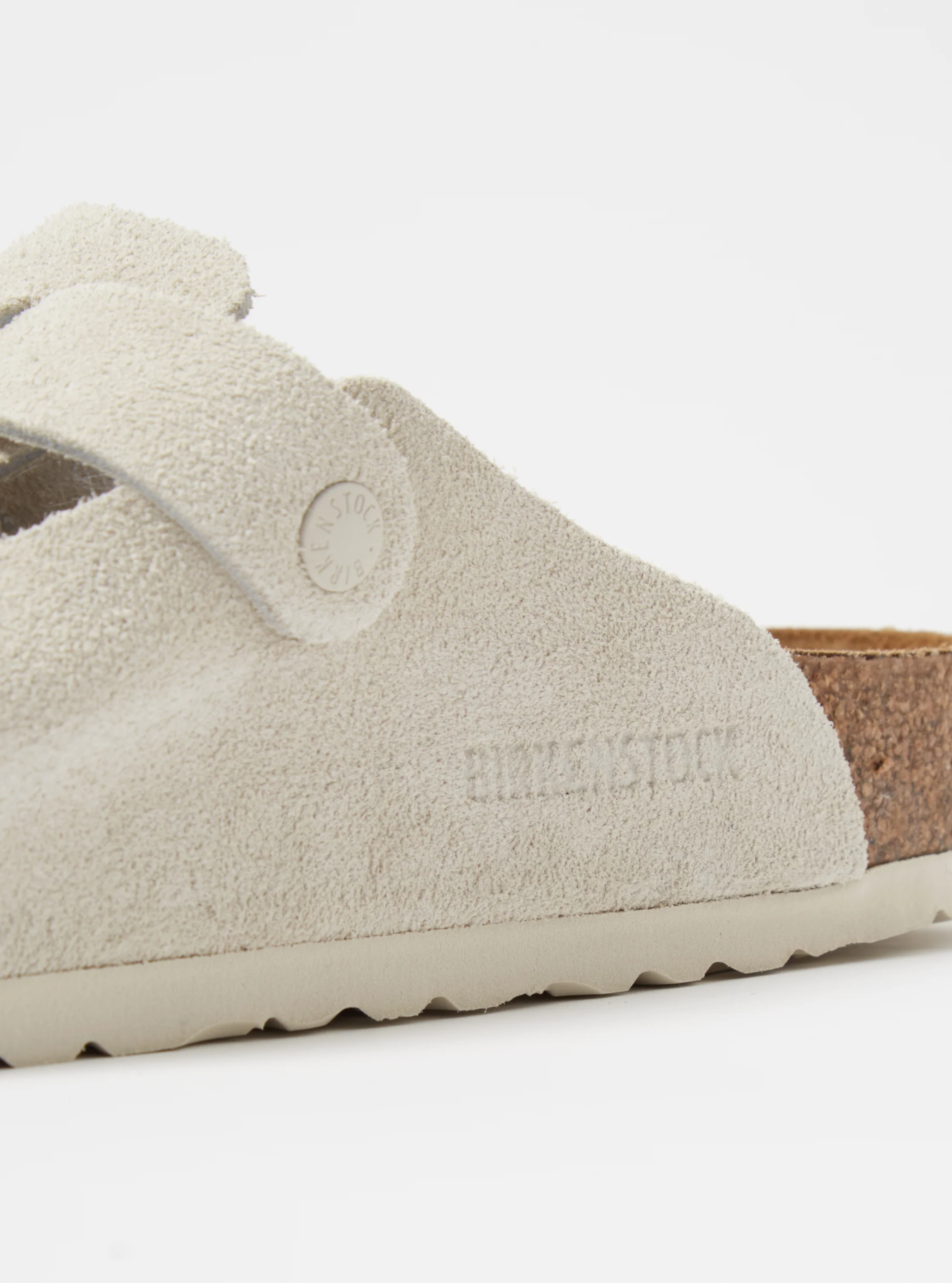 Birkenstock Antique White Suede Boston - Image 4