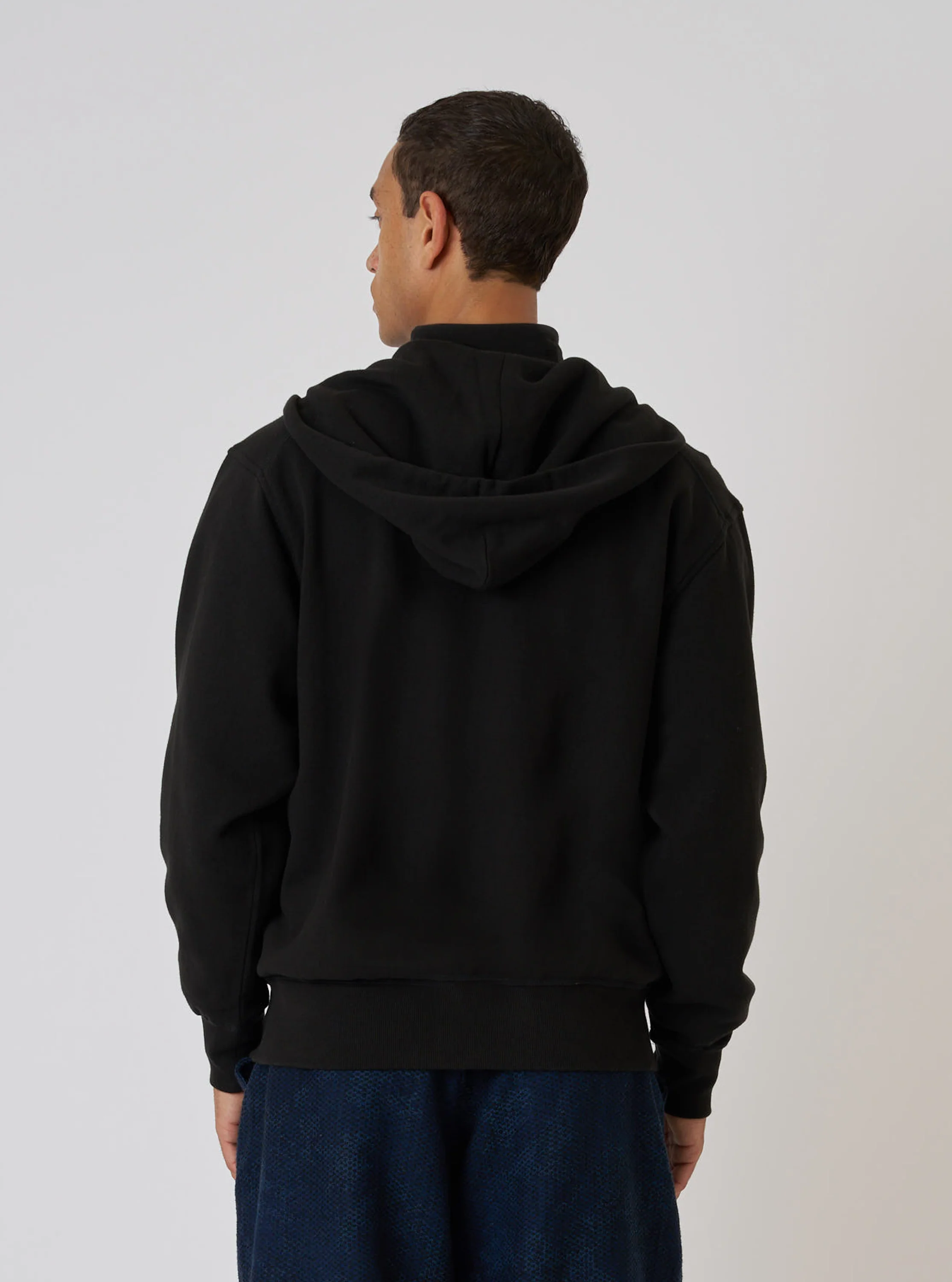 Black Brush Back Sweat New York Hoody - Image 3