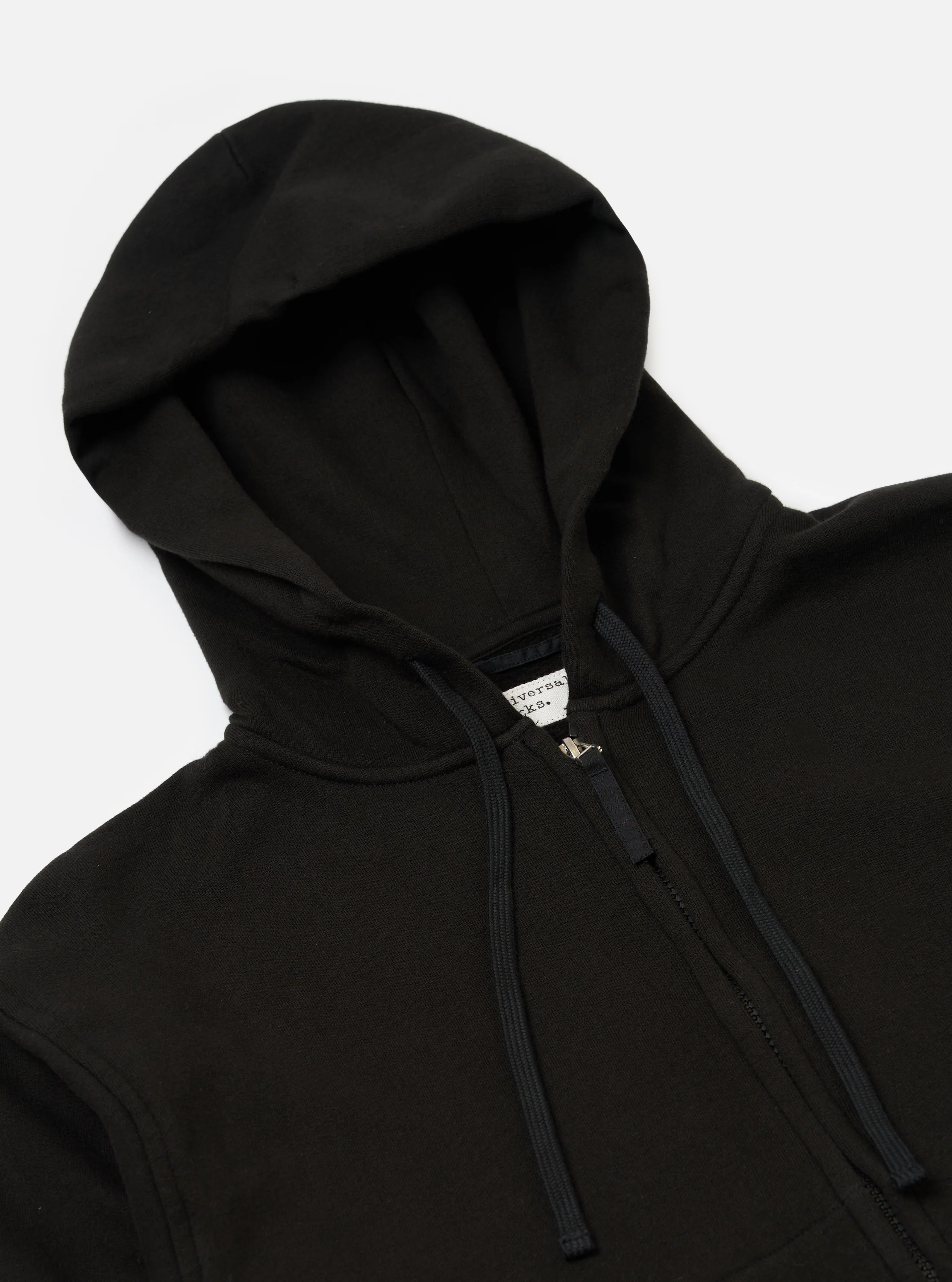 Black Brush Back Sweat New York Hoody - Image 6