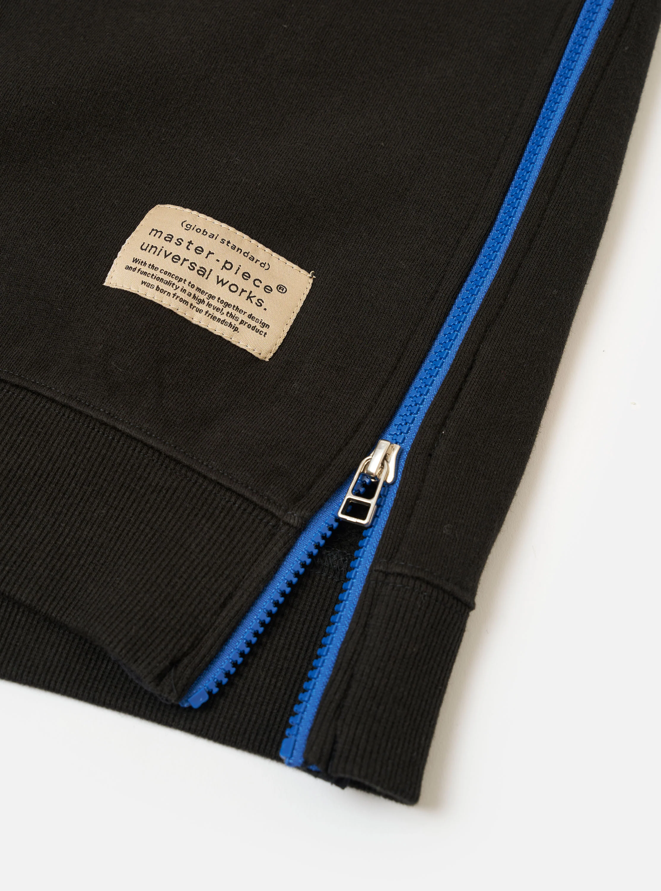 master-piece x Universal Works Black Brush Back Sweat S/S Billy Sweat - Image 6