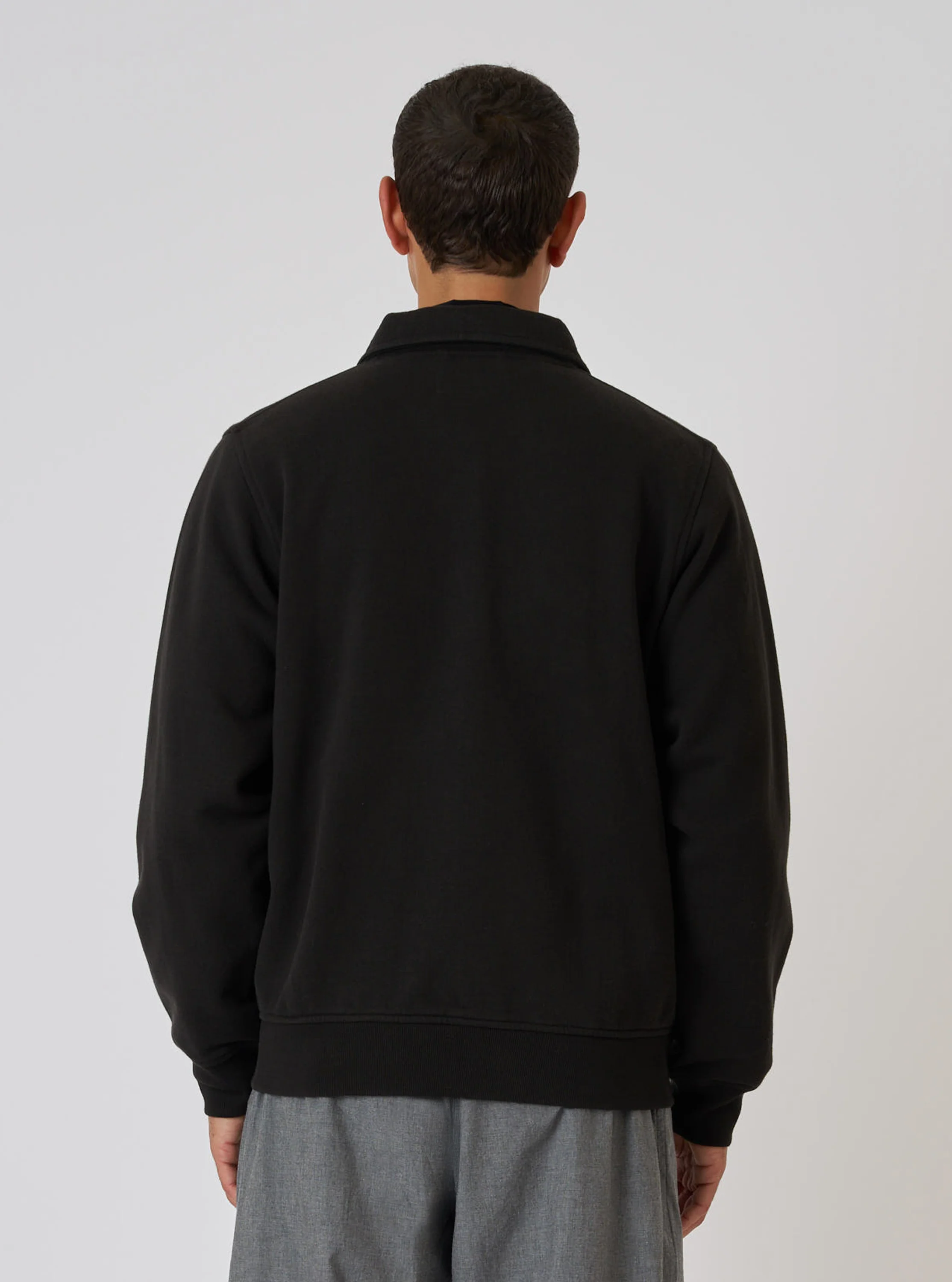 Black Brush Back Sweat Tyler Sweat Jacket - Image 3