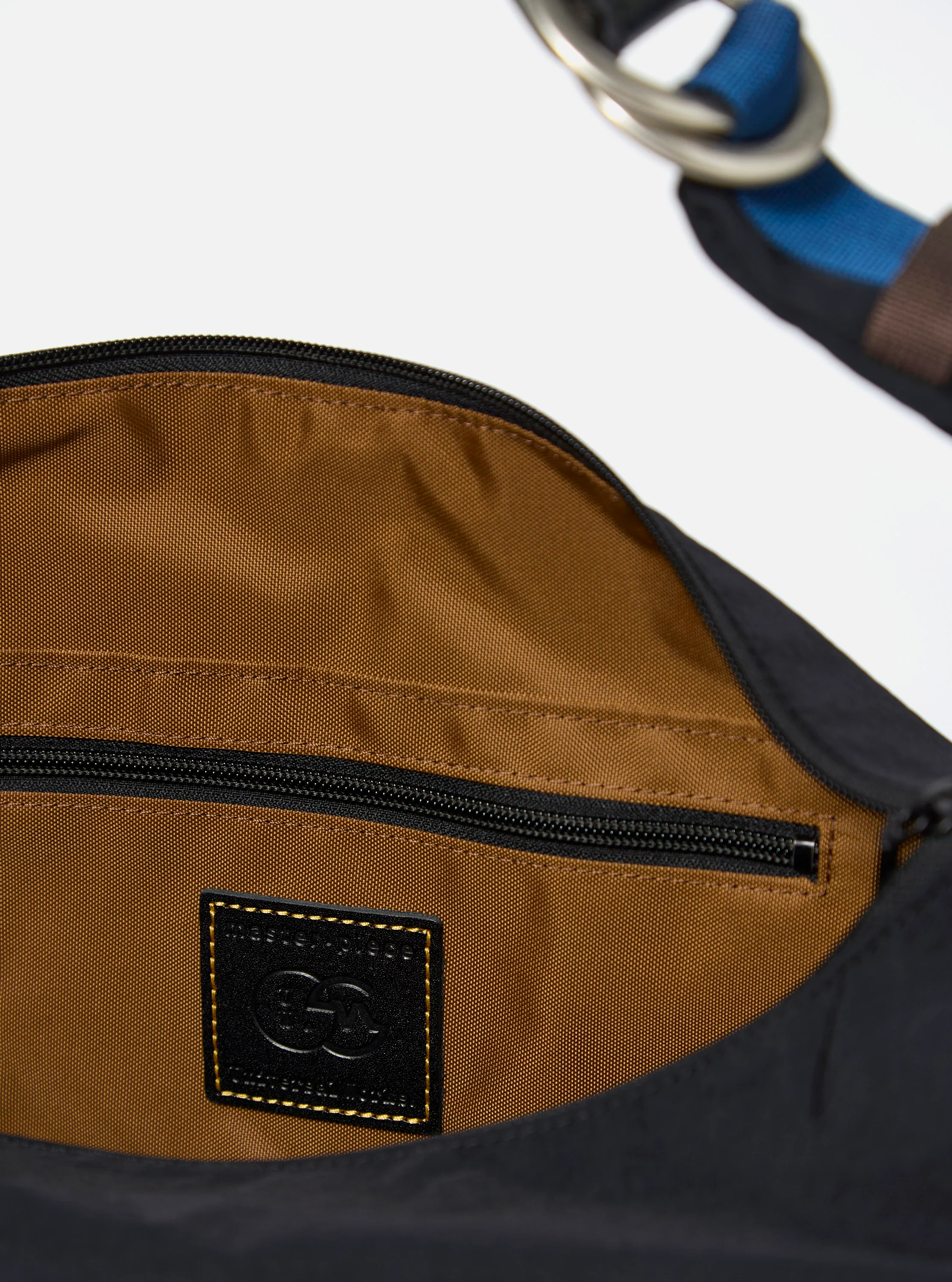 master-piece x Universal Works Black Medium Canvas Shoulder Bag - Image 7