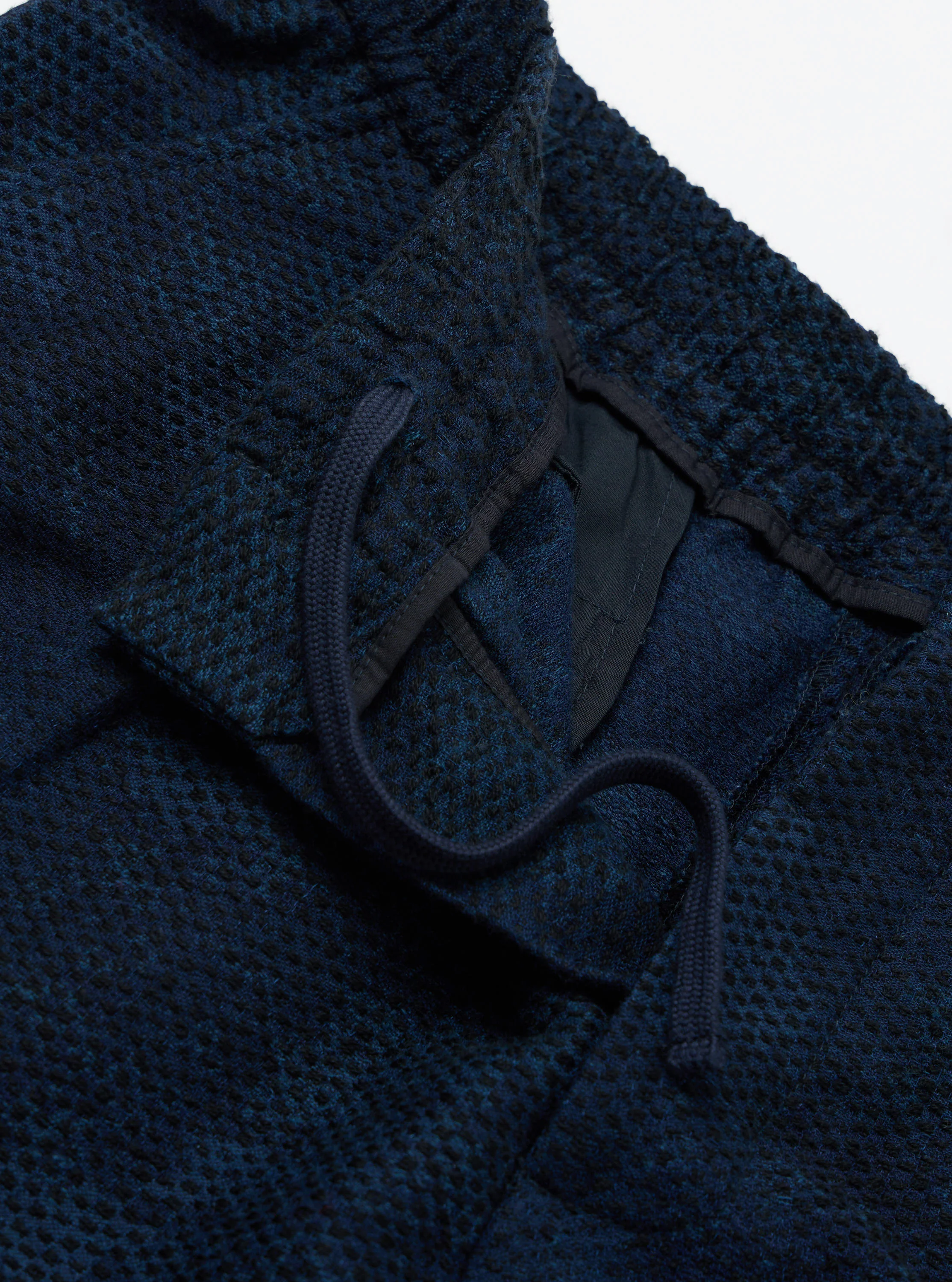 Black/Indigo Denim Camo Pleated Track Pant - Image 6