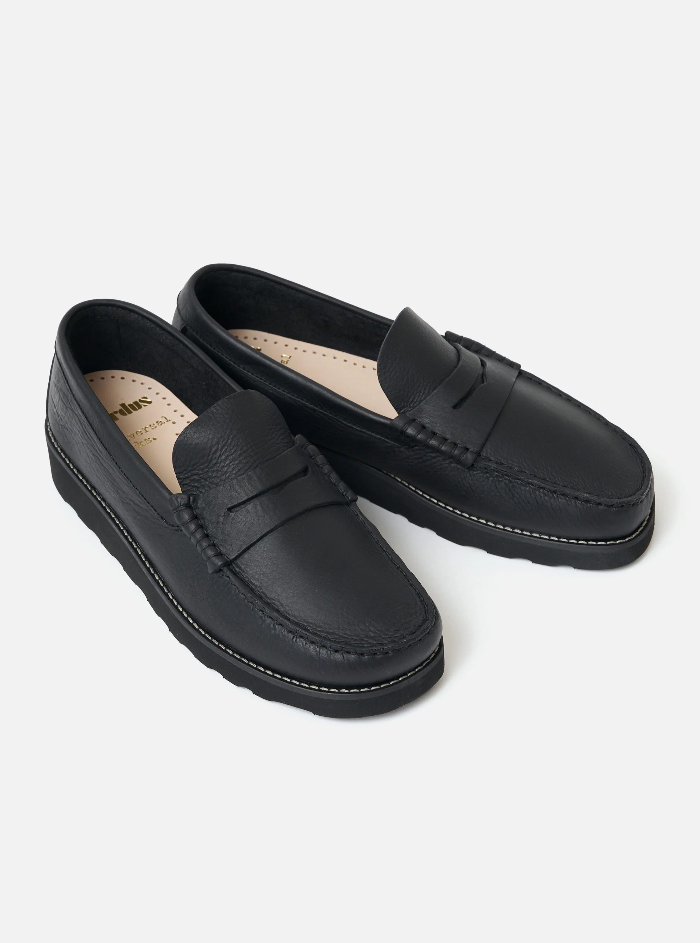 Zardus for Universal Works Black Leather Reggie Loafer - Image 4