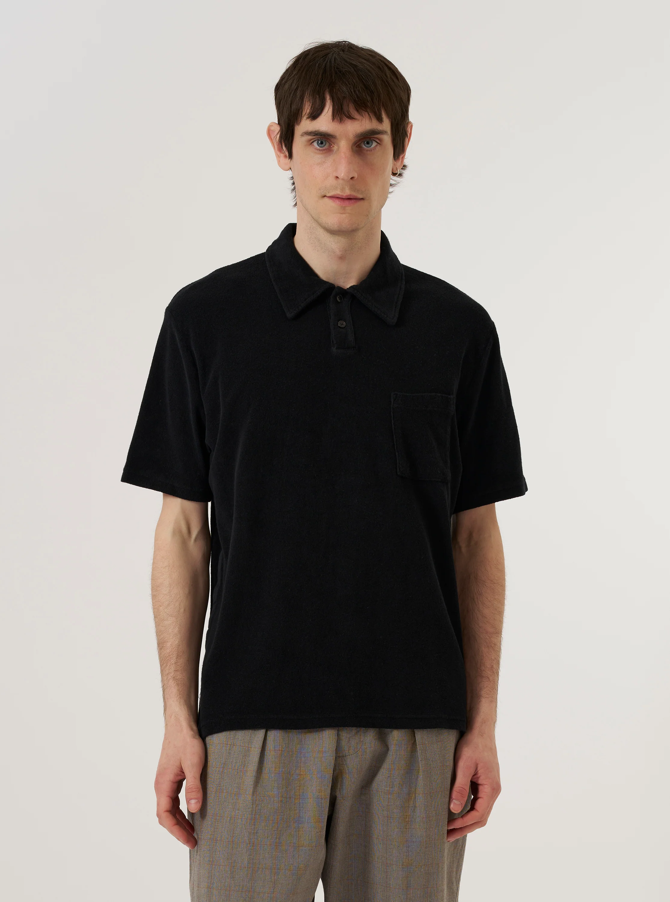 Black Light Weight Terry Newlyn Polo - Image 2