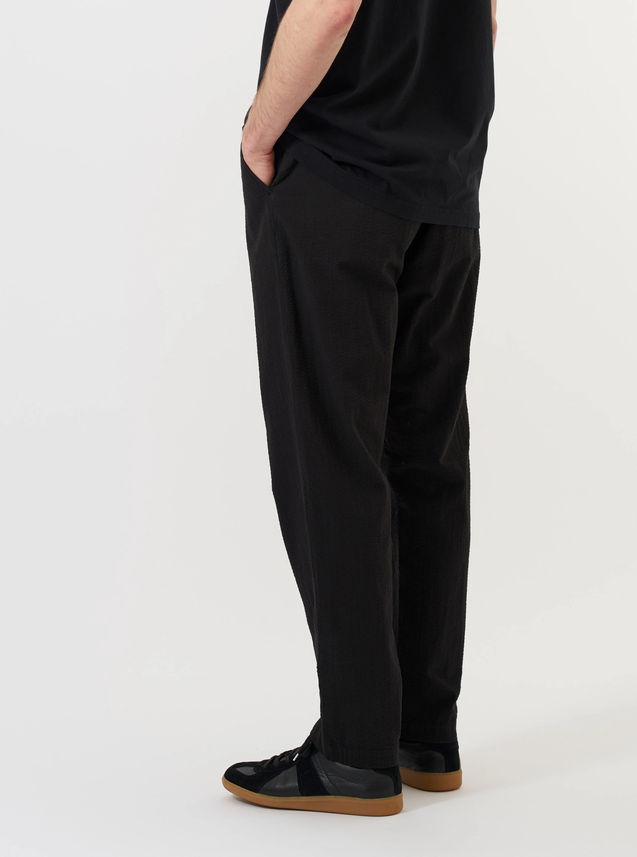 Black Merida Seersucker Military Chino - Image 3