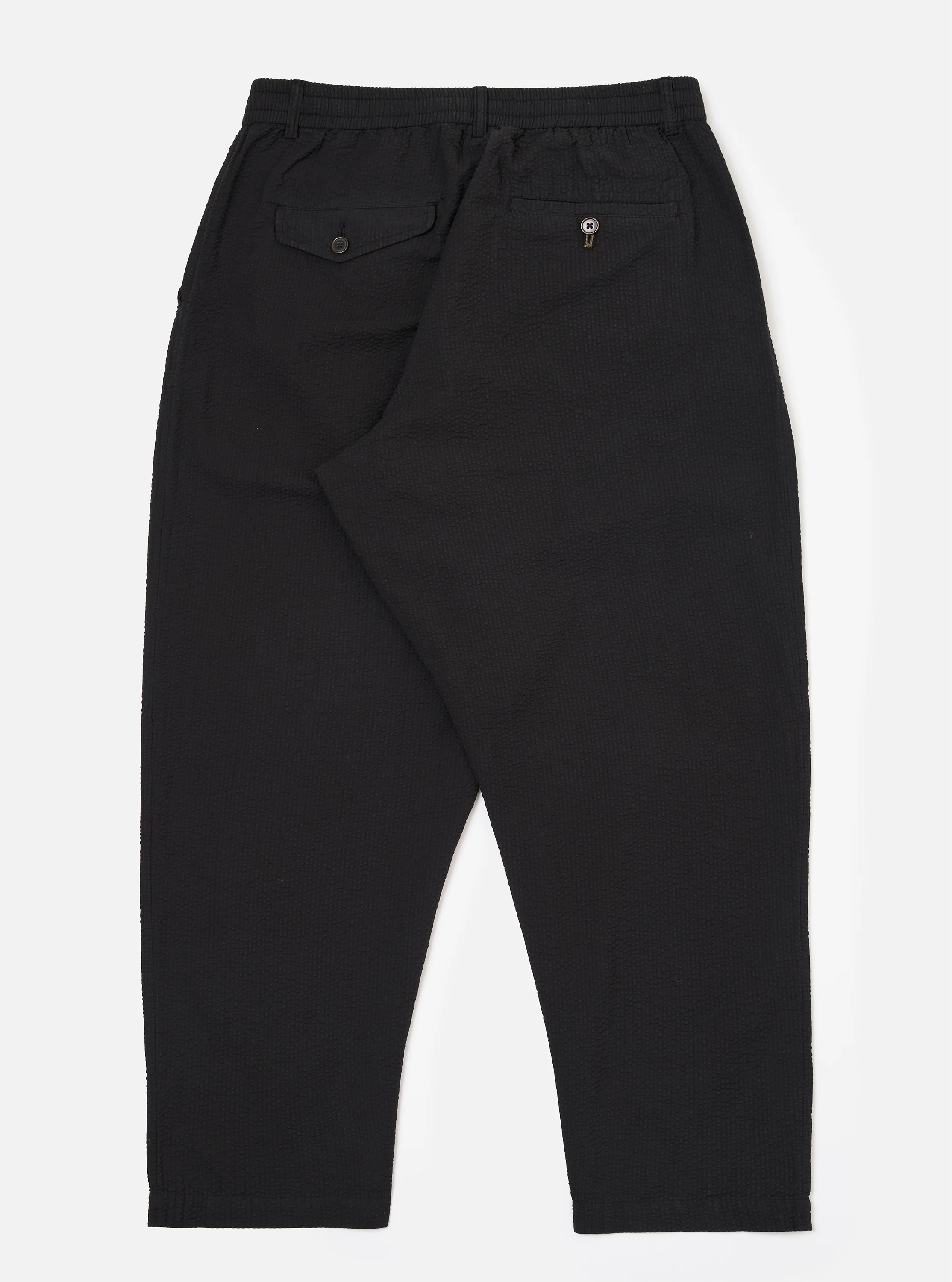 Black Merida Seersucker Pleated Track Pant - Image 5