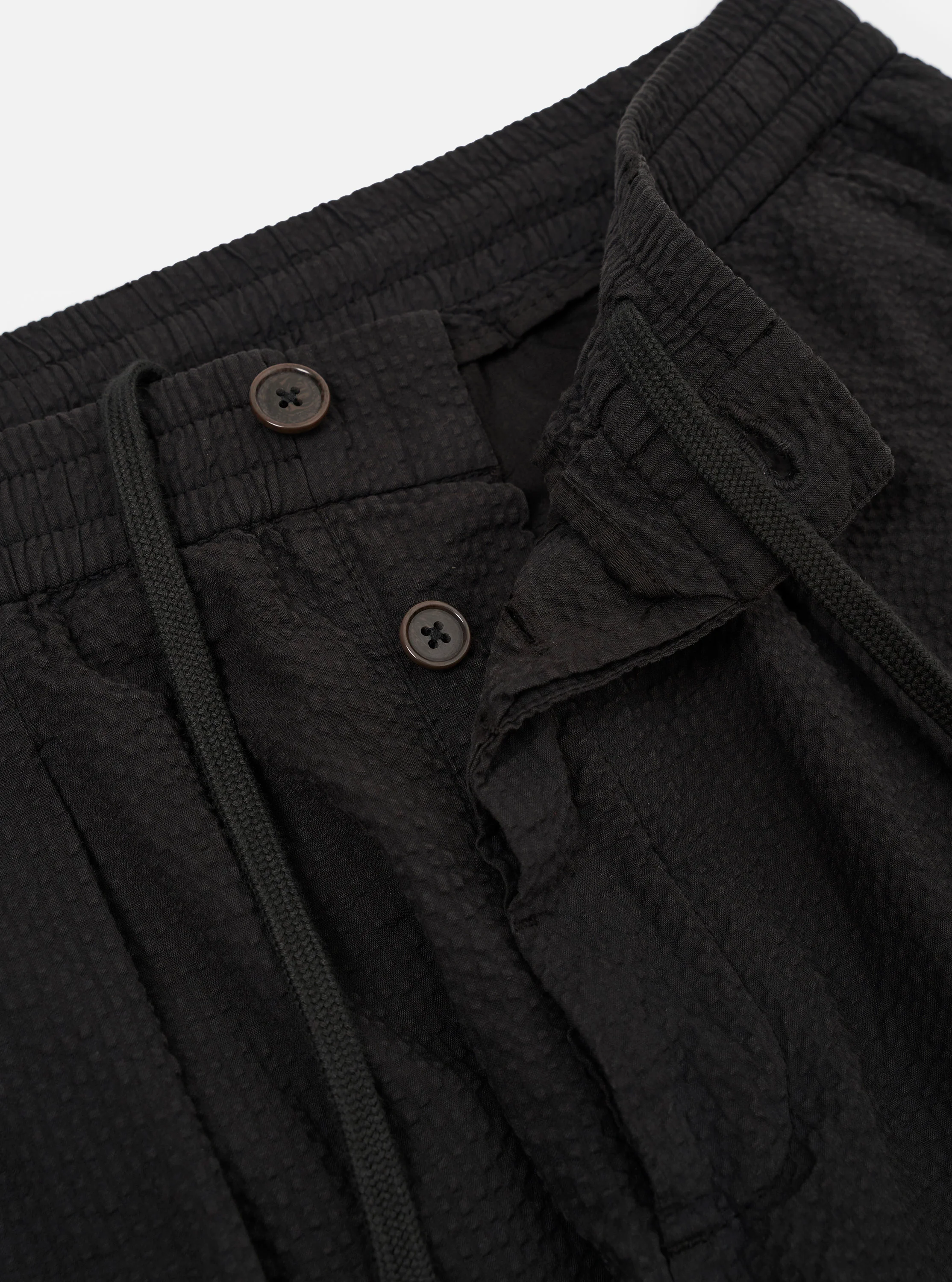 Black Merida Seersucker Pleated Track Pant - Image 6