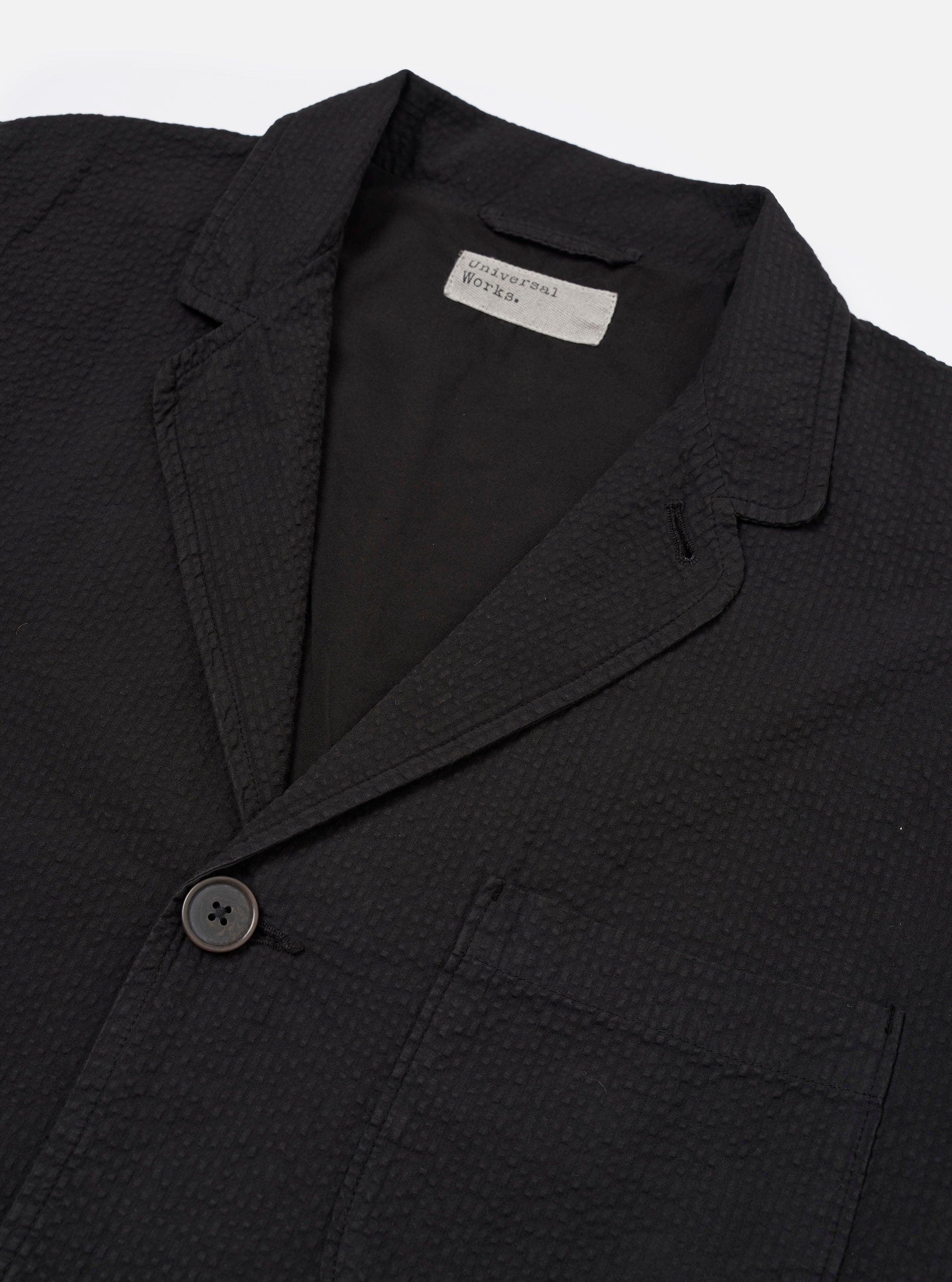 Black Merida Seersucker Three Button Jacket - Image 6