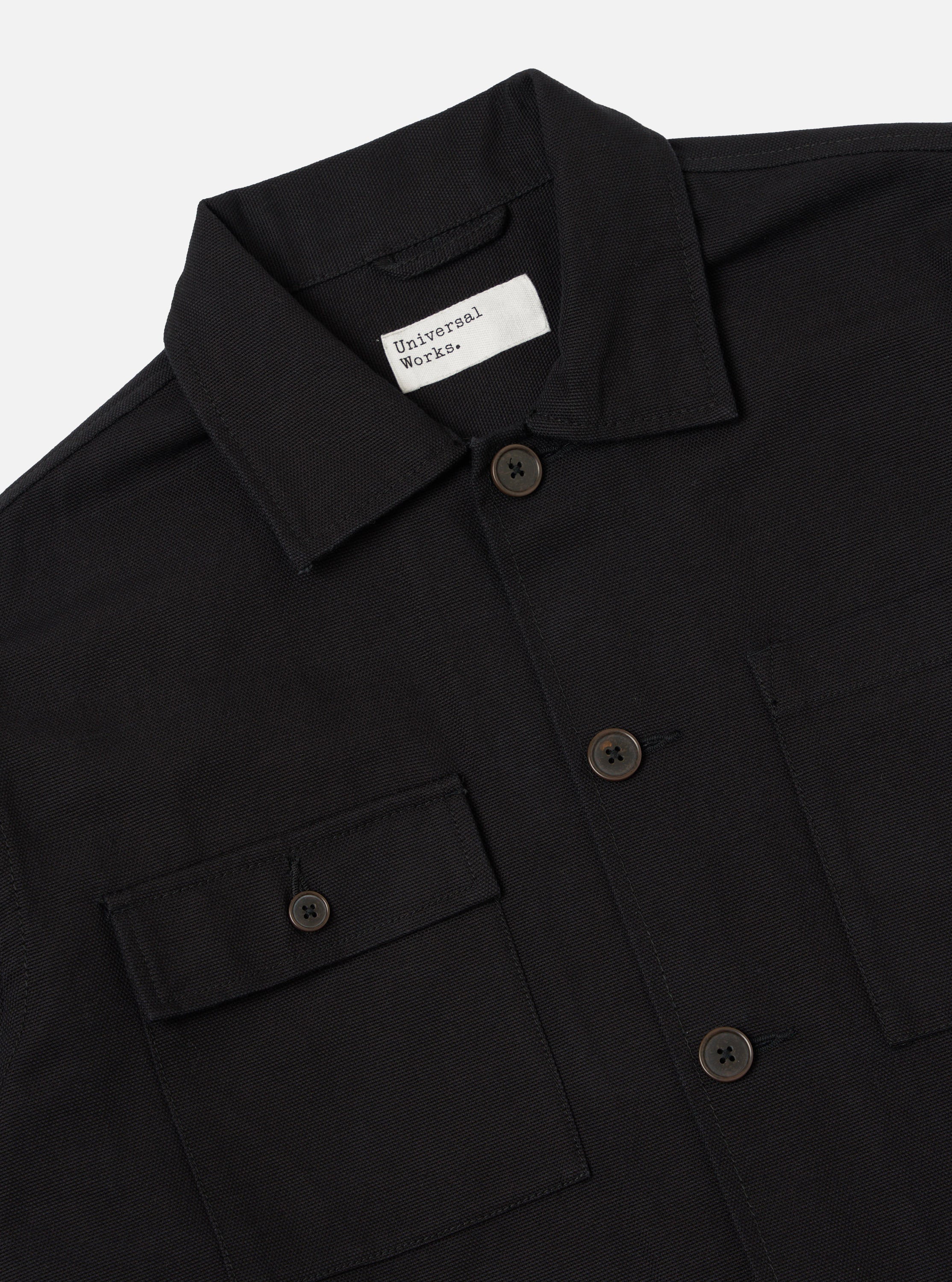 Black Organic Canvas Dockside Overshirt - Image 6