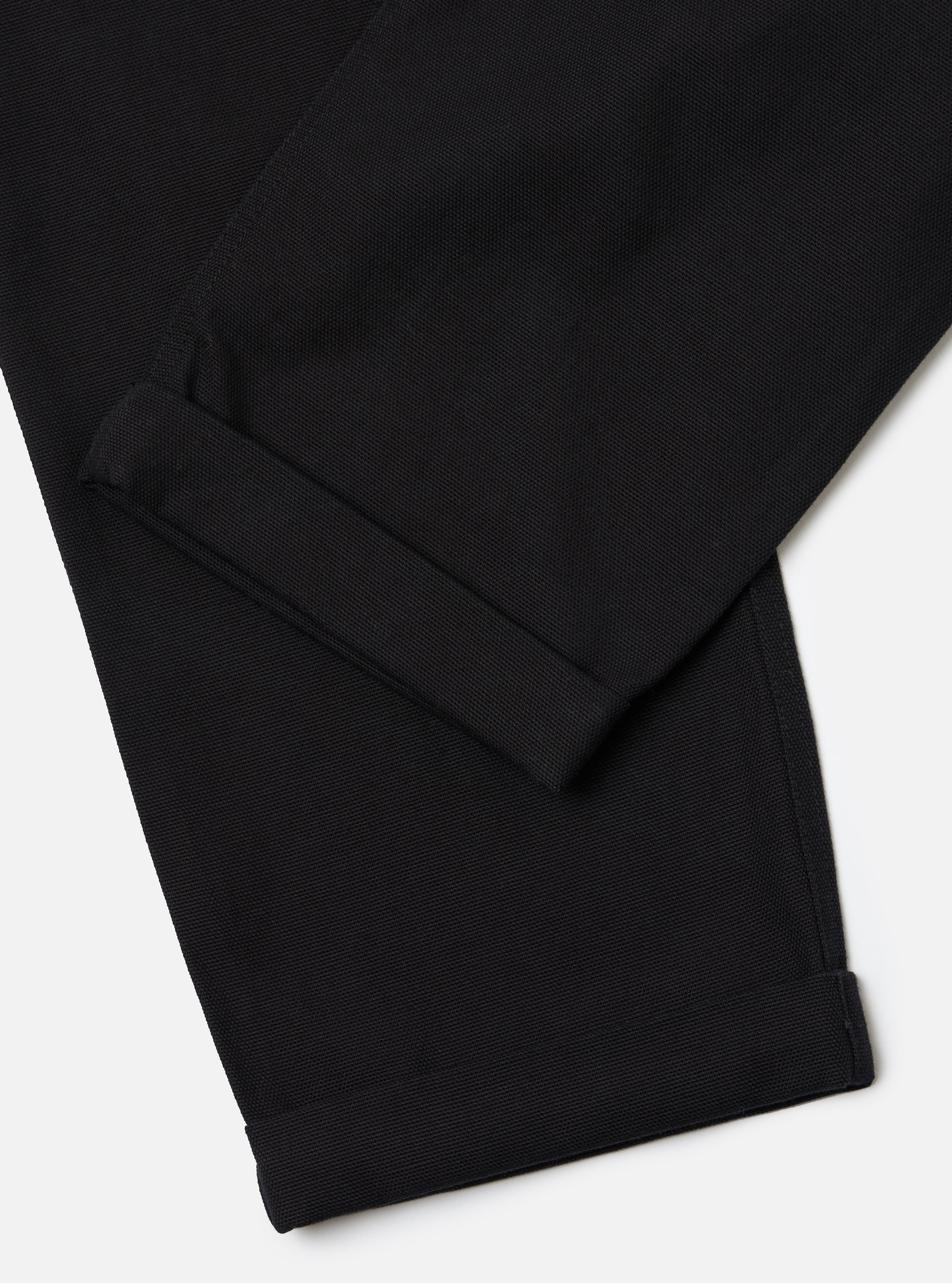 Black Organic Canvas Super Chino - Image 7