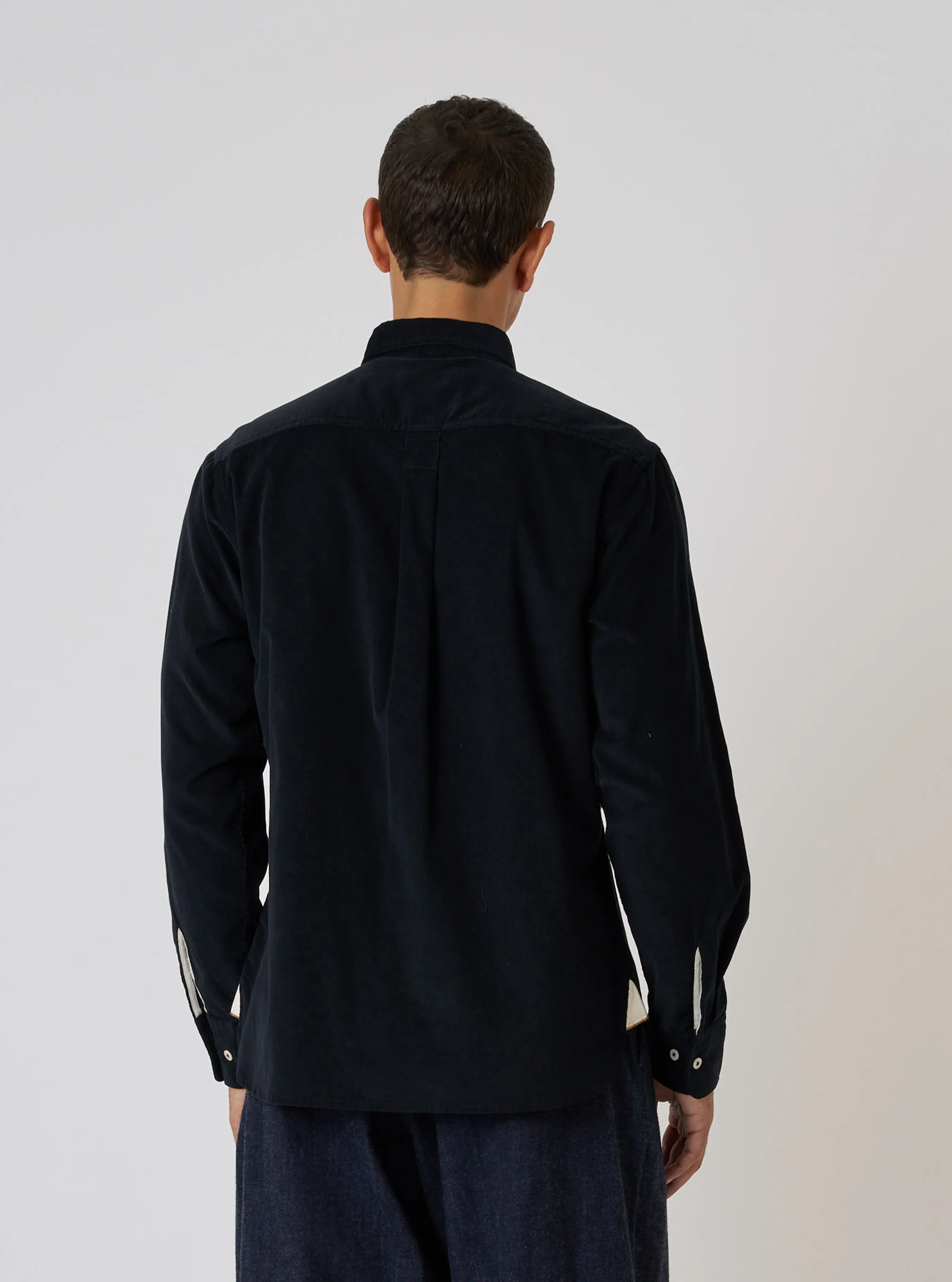 Black Organic Fine Cord Daybrook Shirt - Image 3