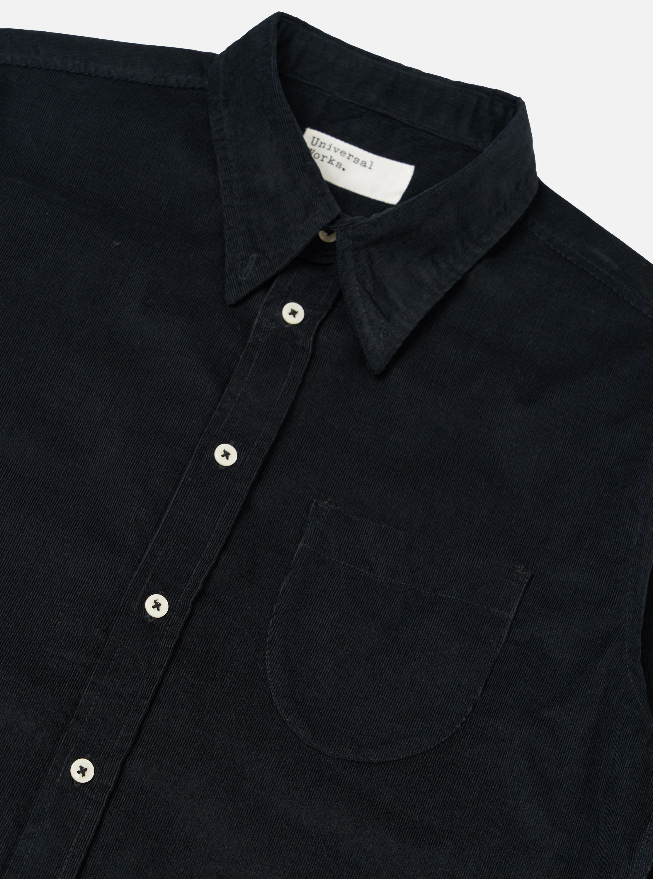 Black Organic Fine Cord Daybrook Shirt - Image 6