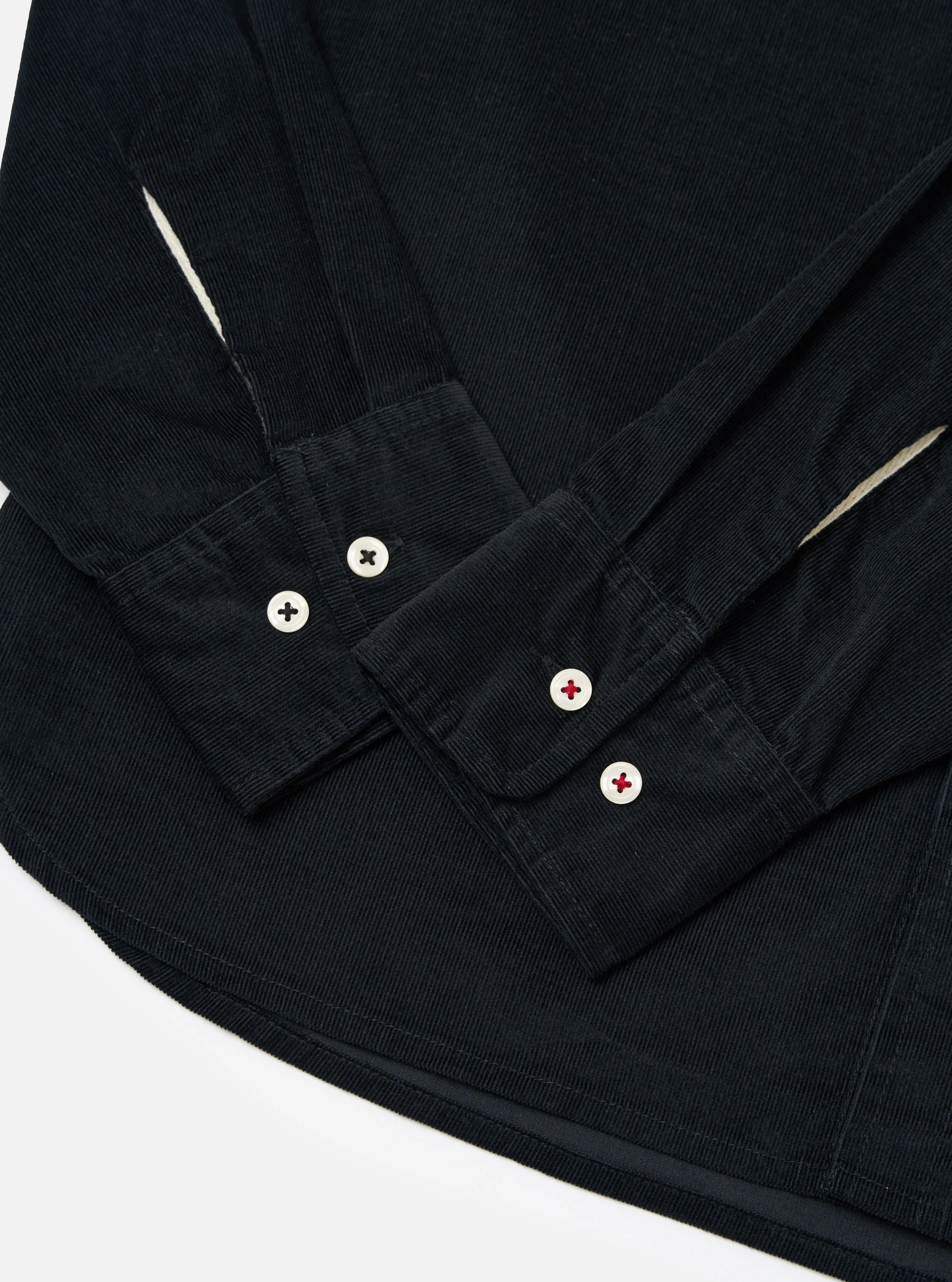 Black Organic Fine Cord Daybrook Shirt - Image 7
