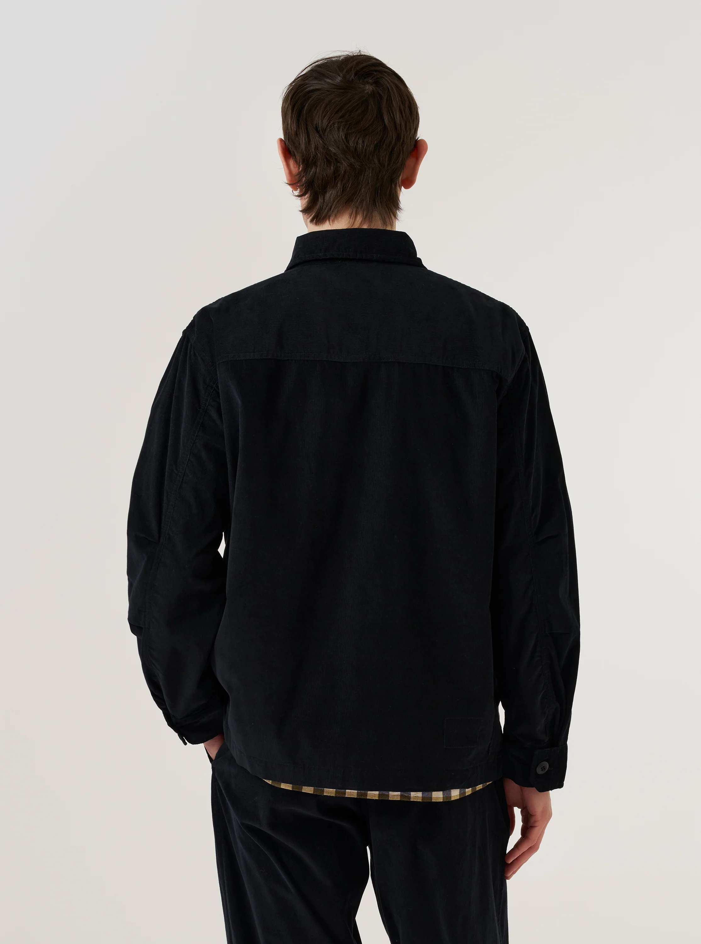 Black Organic Fine Cord Duty Jacket - Image 3