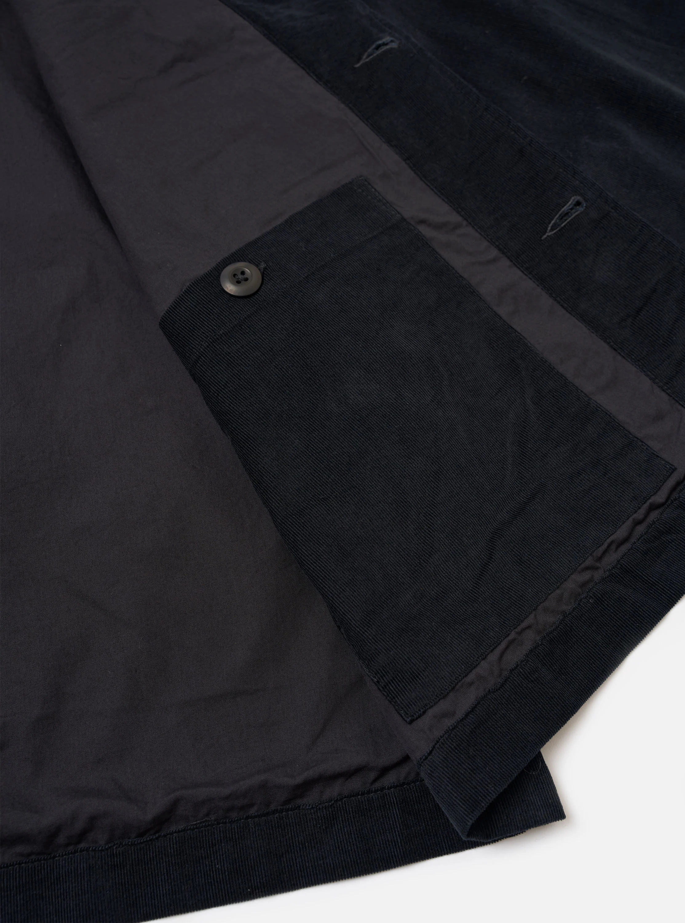 Black Organic Fine Cord Duty Jacket - Image 7