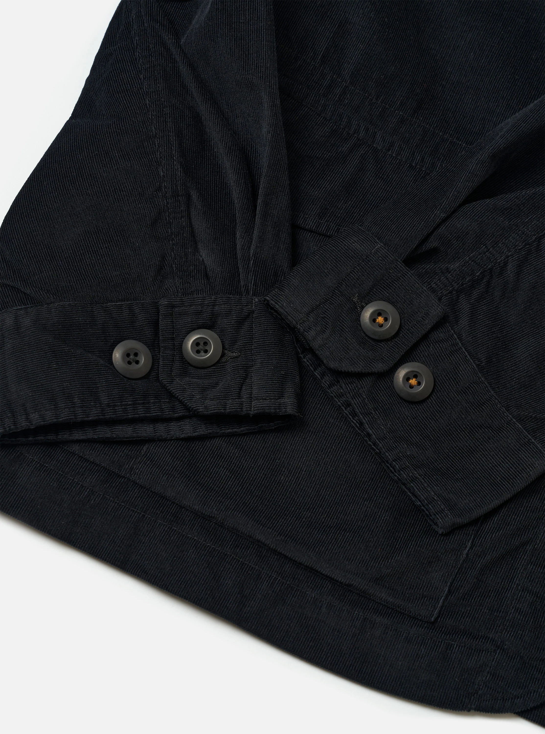 Black Organic Fine Cord Duty Jacket - Image 8