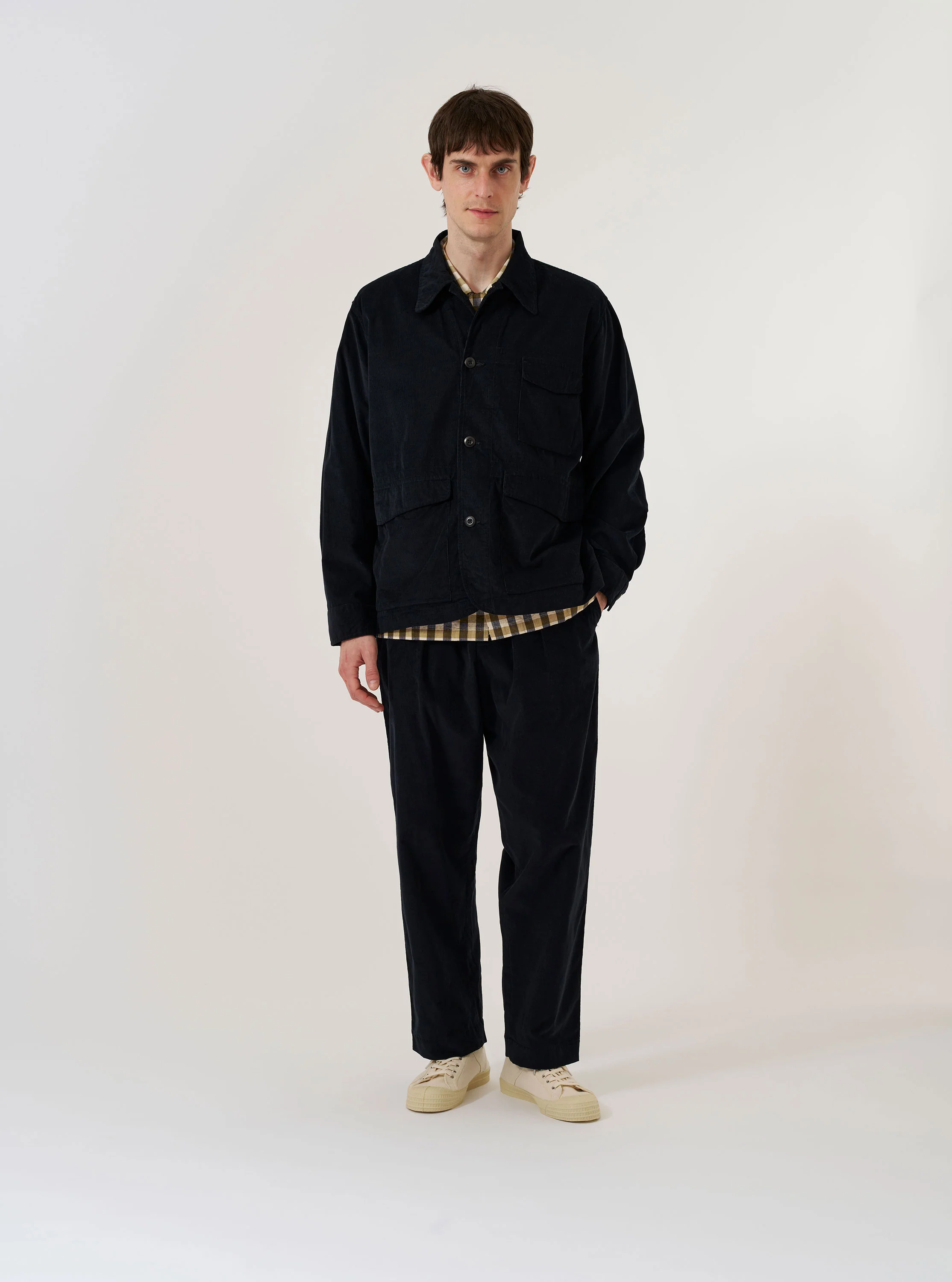 Black Organic Fine Cord Duty Jacket - Image 9