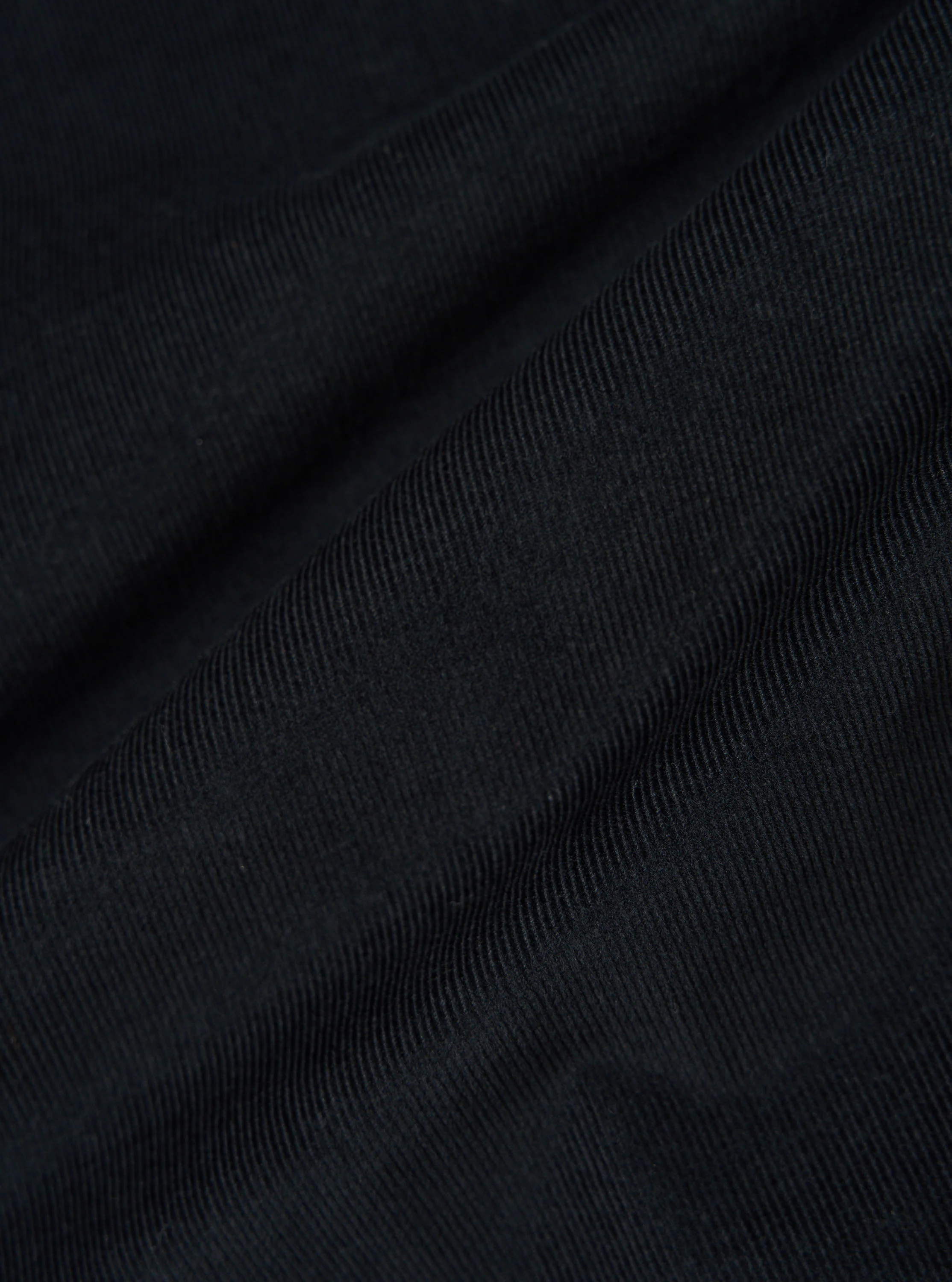 Black Organic Fine Cord Fatigue Shirt - Image 4