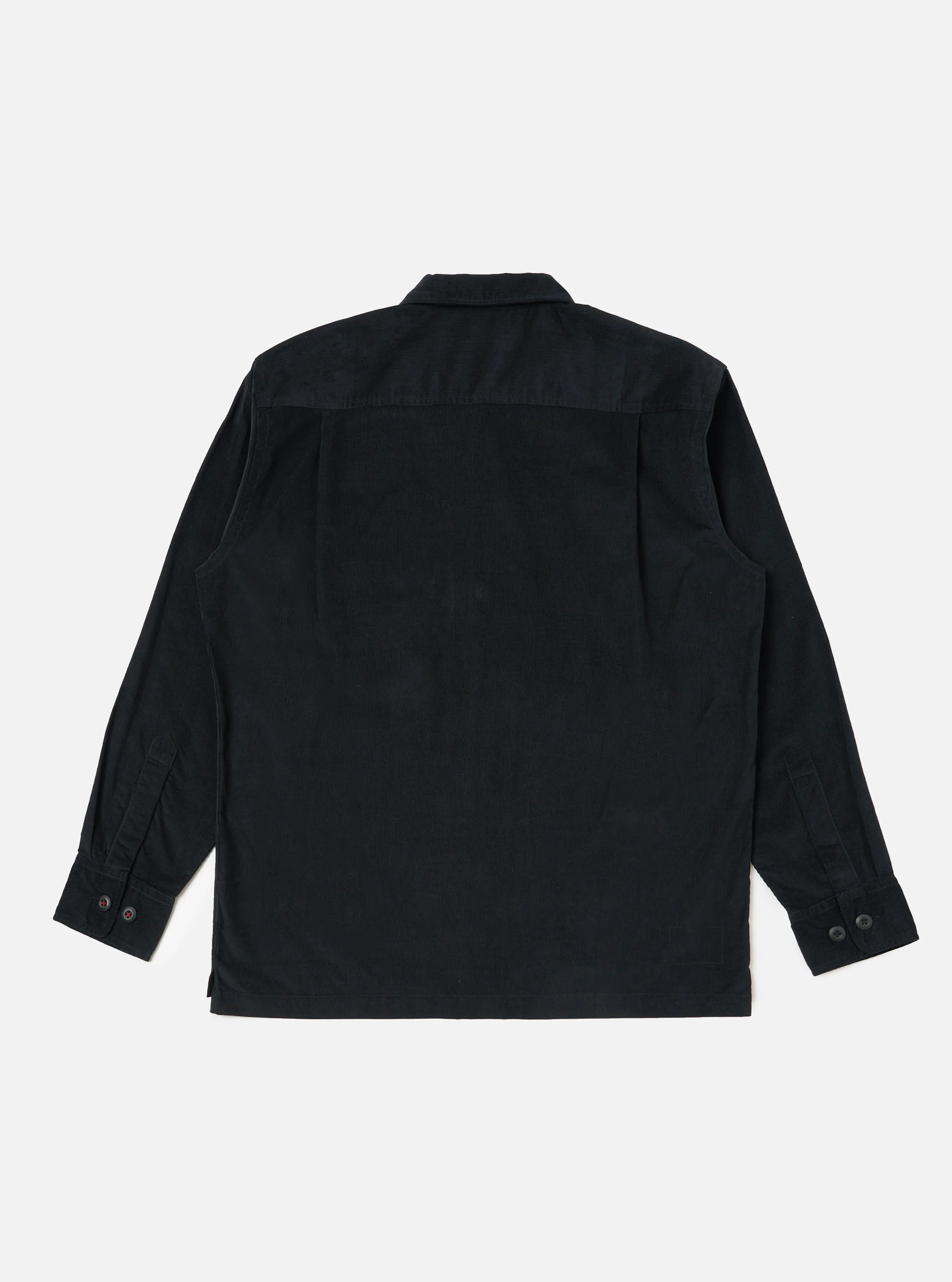 Black Organic Fine Cord Fatigue Shirt - Image 5