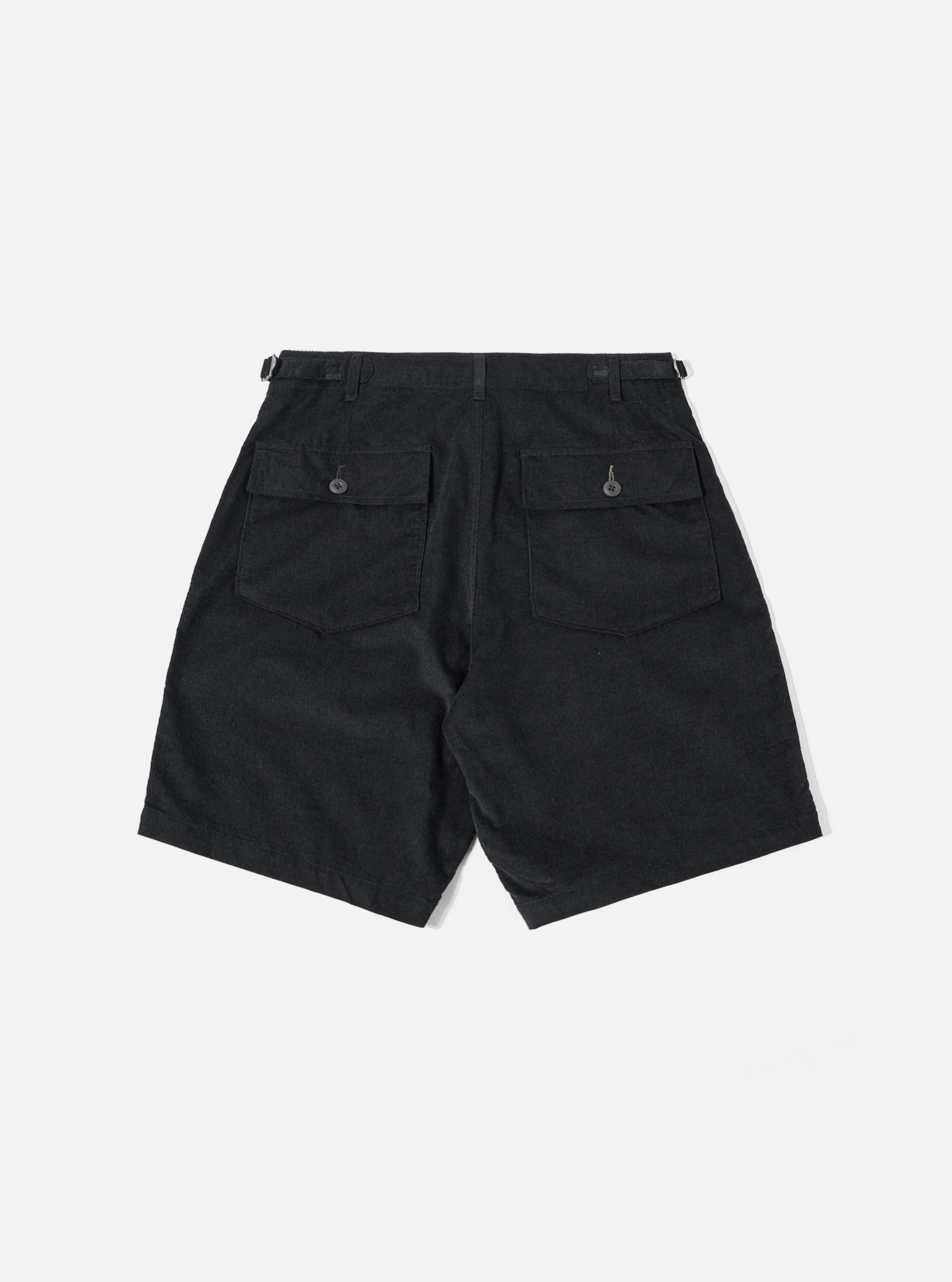 Black Organic Fine Cord Fatigue Short - Image 5