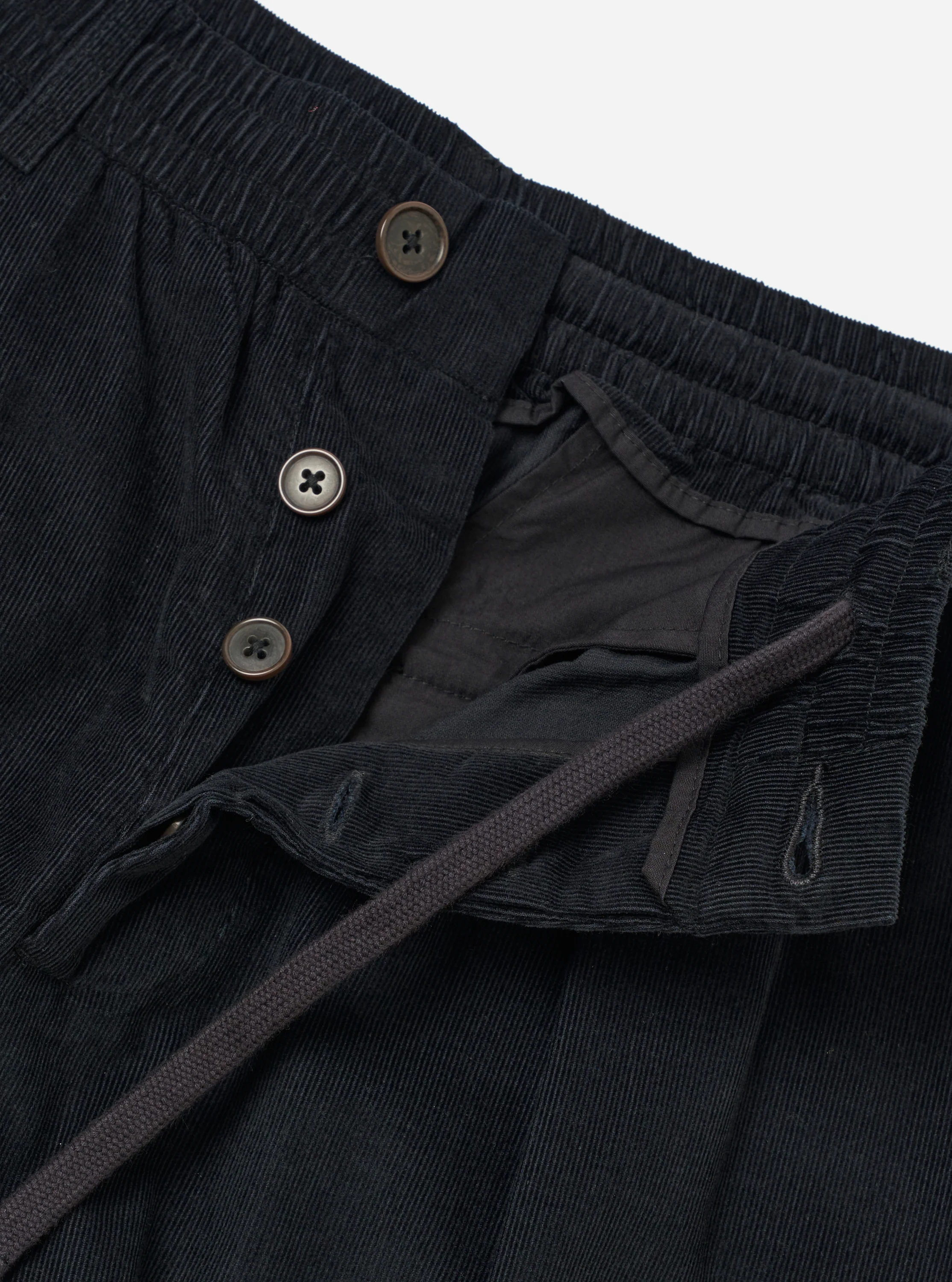 Black Organic Fine Cord Oxford Pant - Image 6
