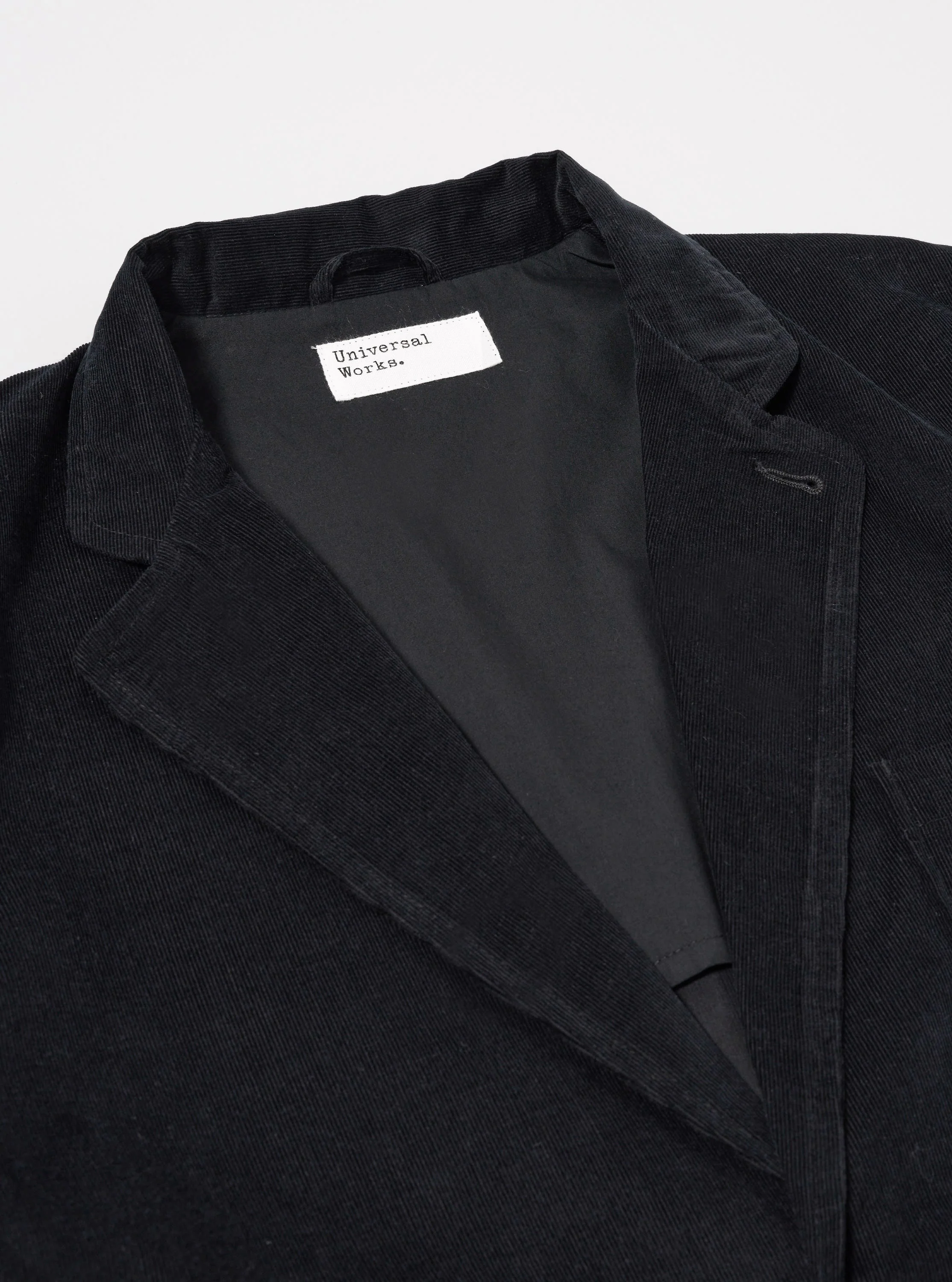 Black Organic Fine Cord Two Button Jacket - Image 6