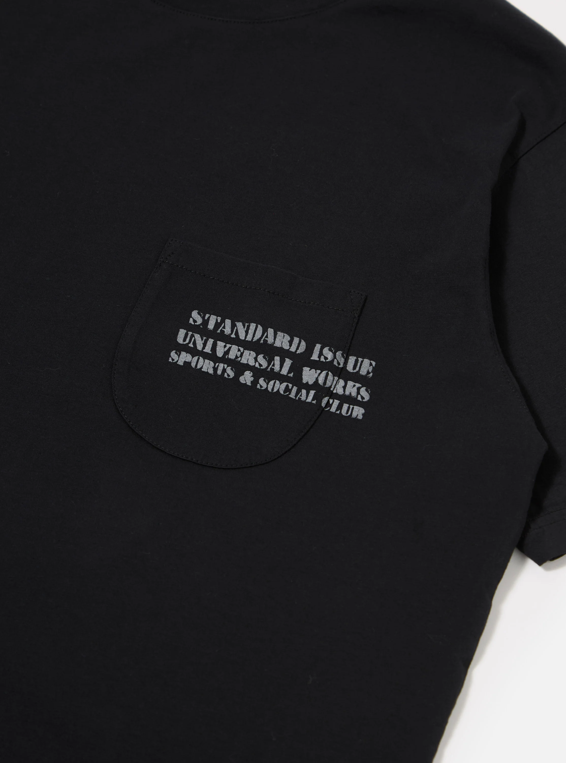 Black Organic Jersey Print Pocket Tee - Image 6