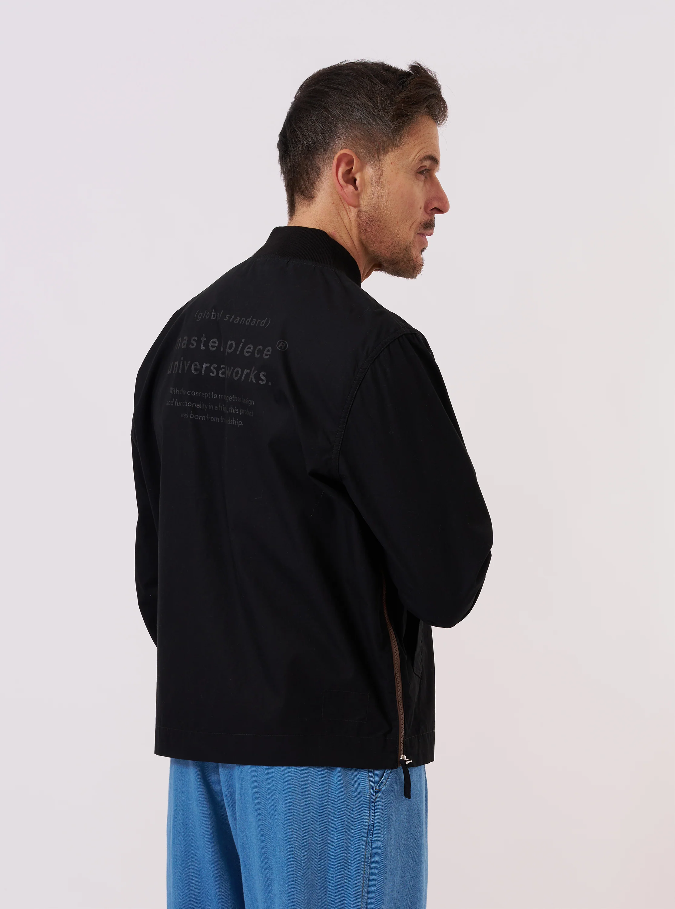 master-piece x Universal Works Black Peached Poplin Newark Jacket - Image 3