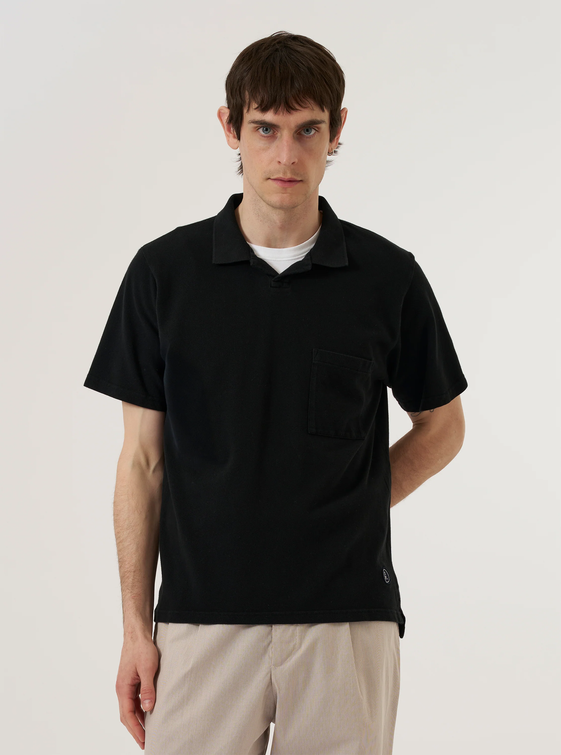 Black Piquet Vacation Polo - Image 2