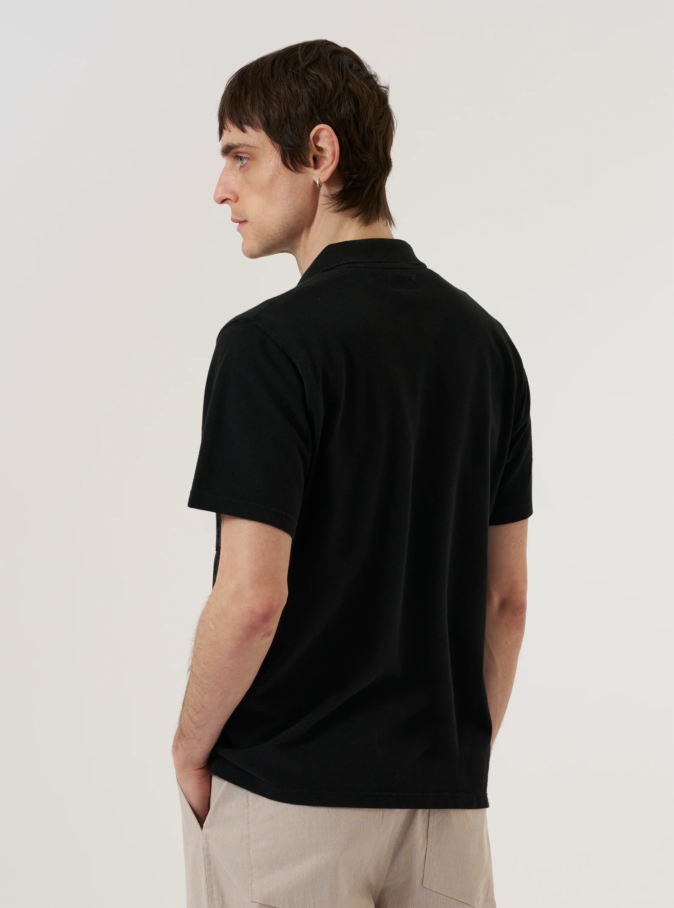 Black Piquet Vacation Polo - Image 3