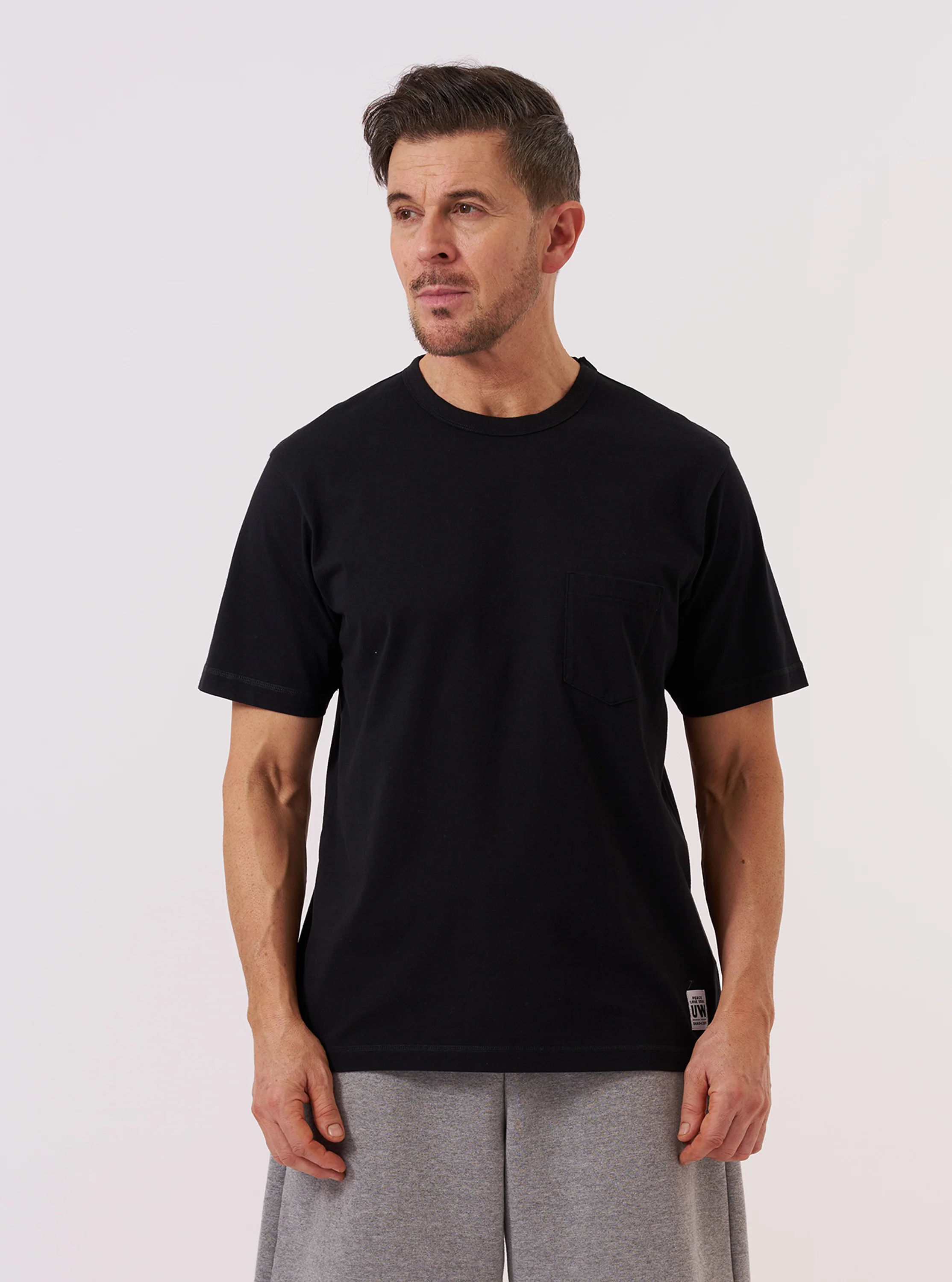 Black Recycled/Bio Jersey Core Pocket Tee - Image 2