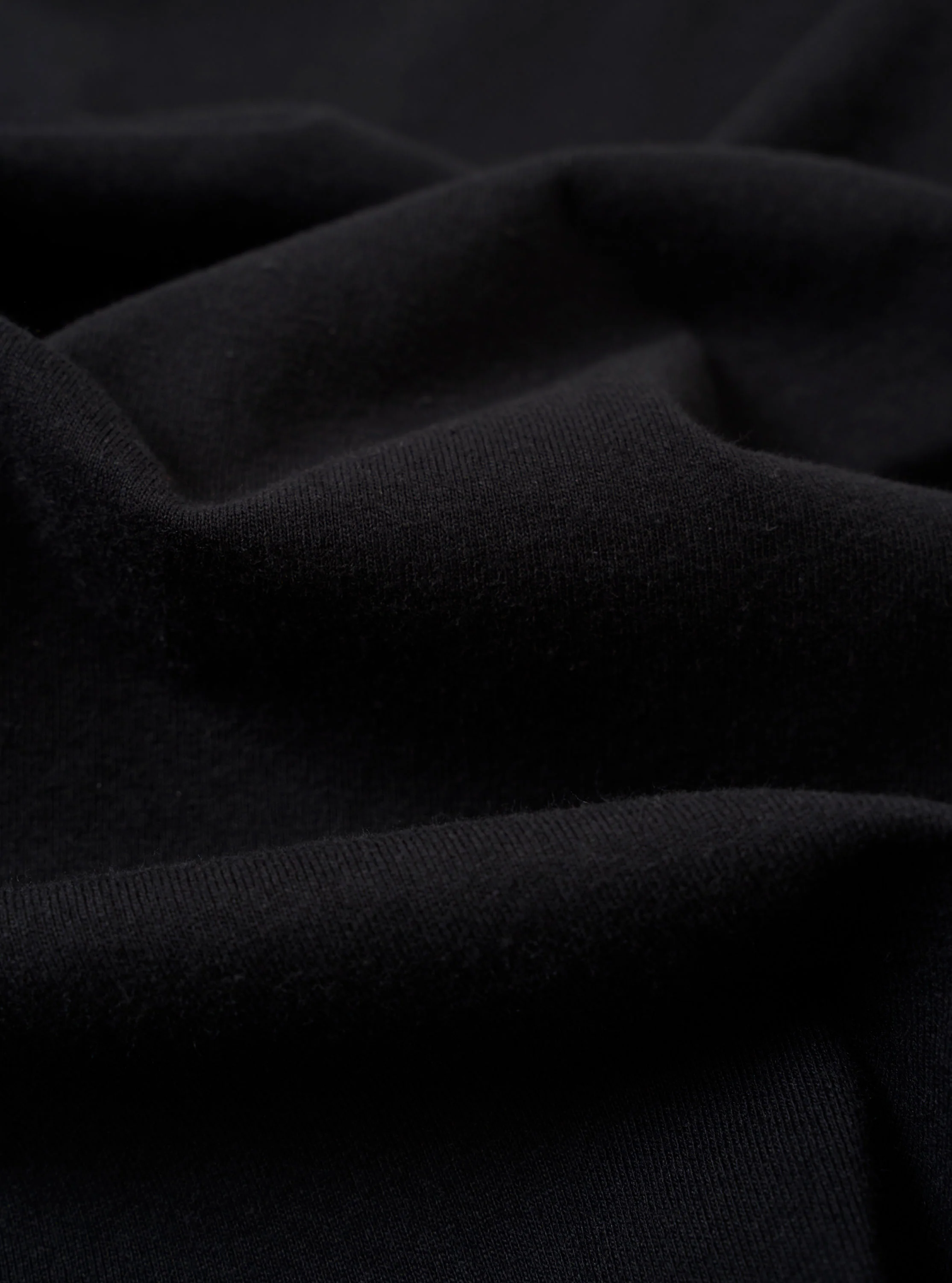 Black Recycled/Bio Jersey Henry L/S Tee - Image 4