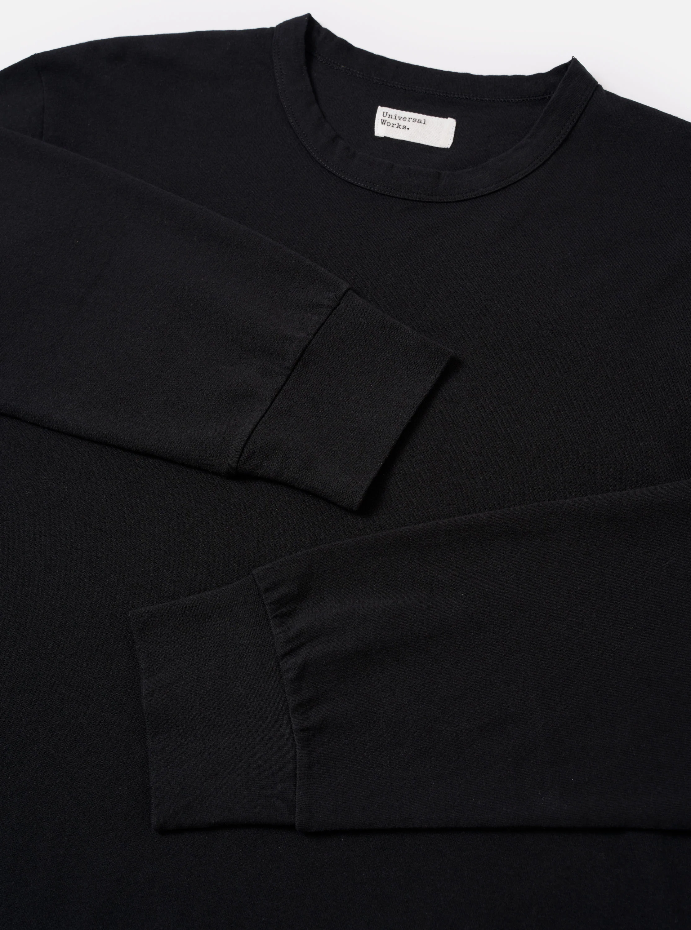 Black Recycled/Bio Jersey Henry L/S Tee - Image 6